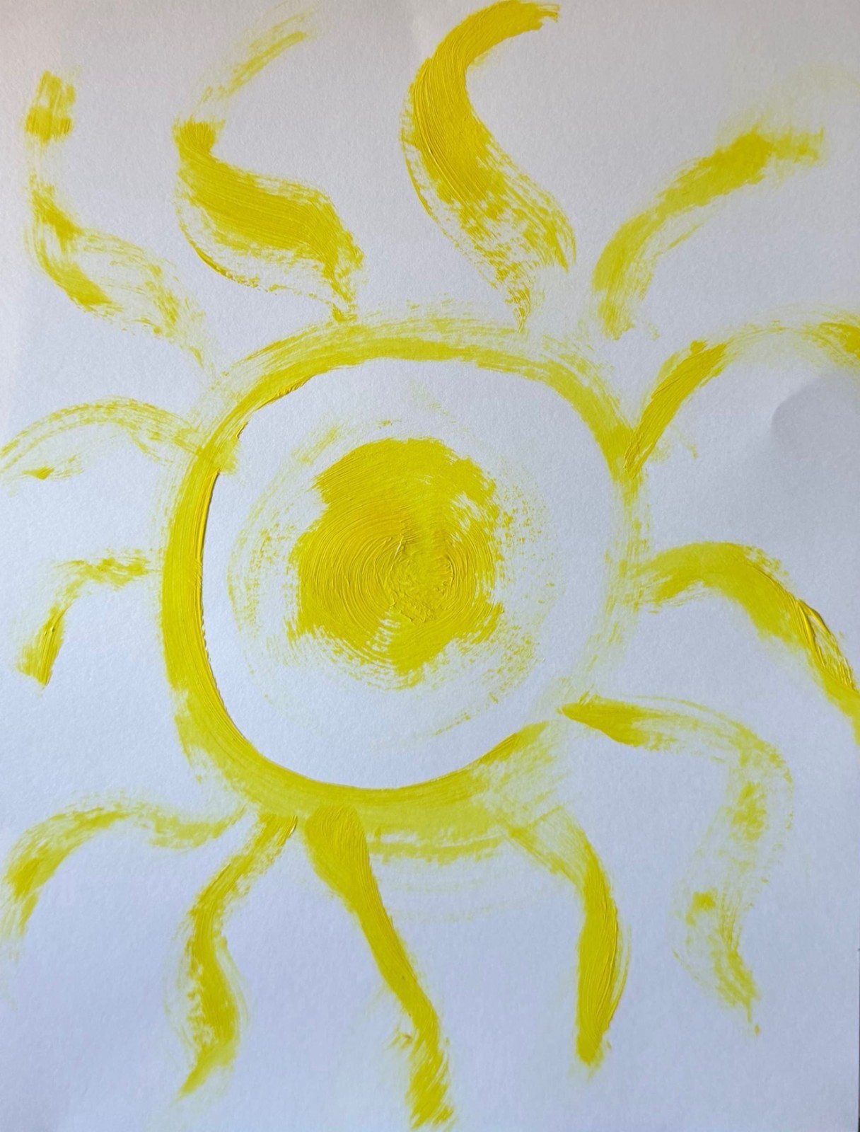 Original Acrylic Aztec Sun Portrait 11×14 Signed Loose Paper Abstract Fine Art