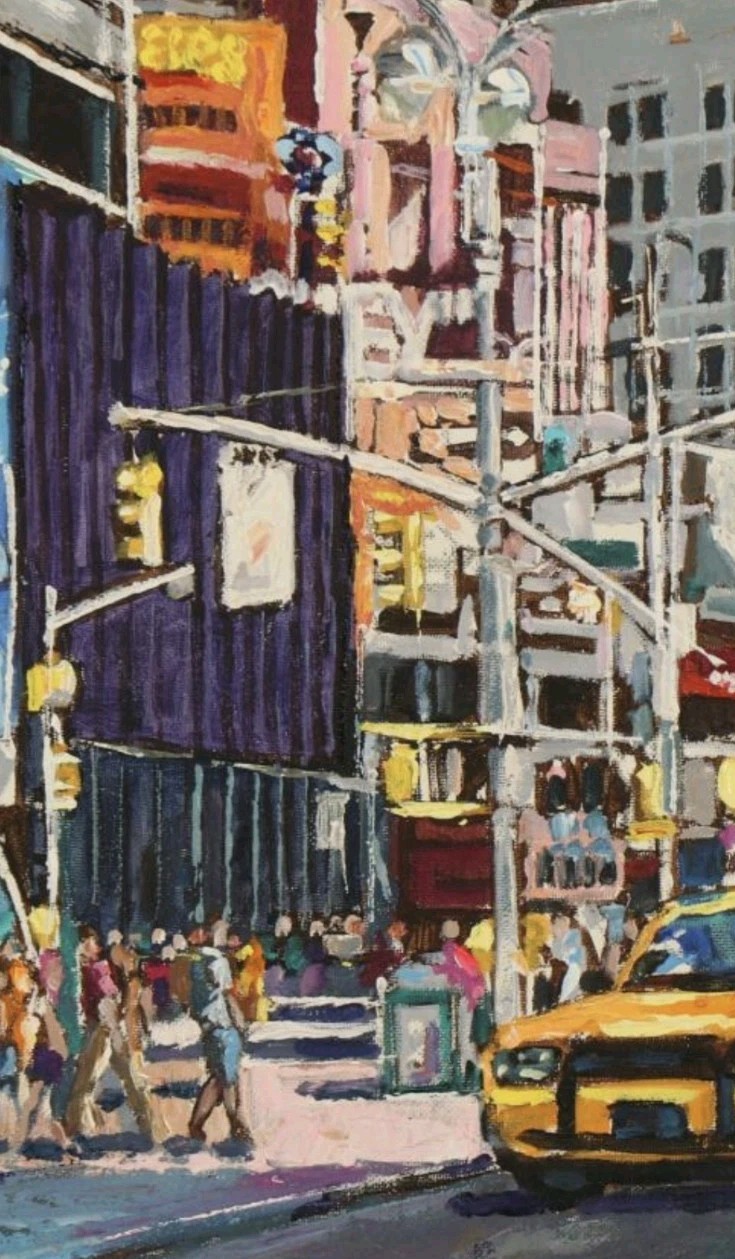 Aung kyaw Moe 1950 NY Cityscape Painting