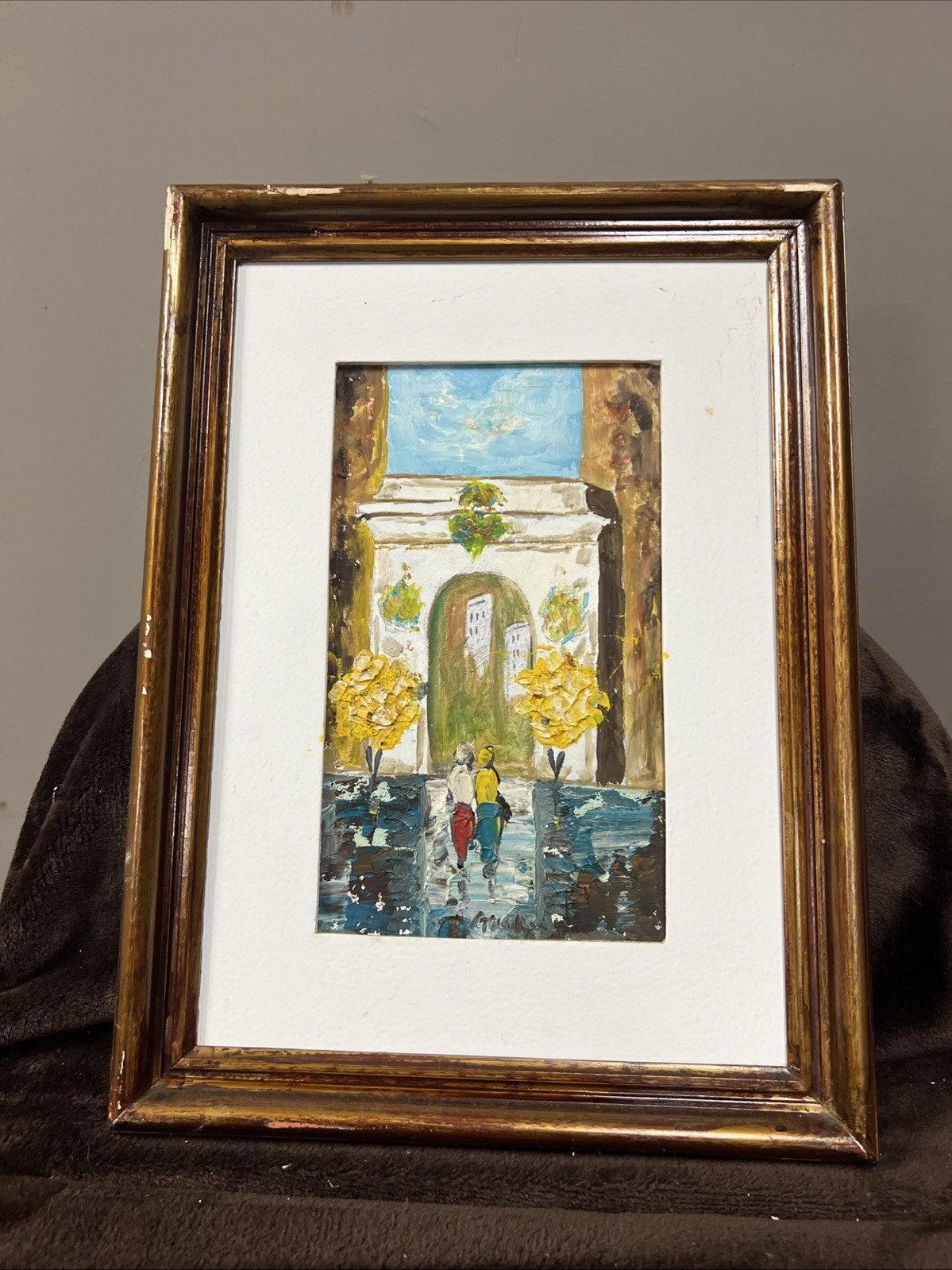 Vintage Oil Painting In Frame 10 X 14 Can Not Read Artist But Look At Photos