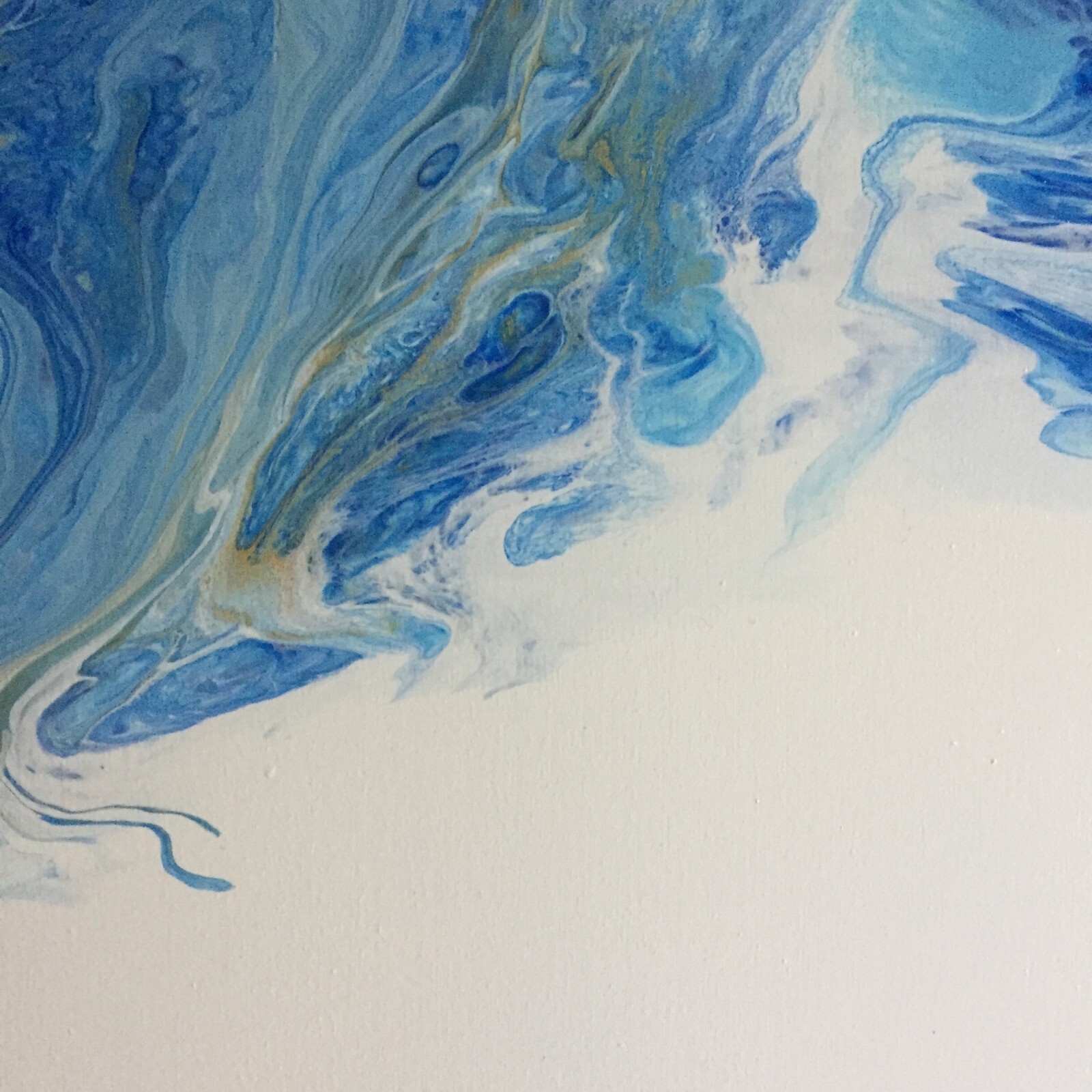 Original Acrylic pour painting on canvas Abstract art Contemporary art 32×16″