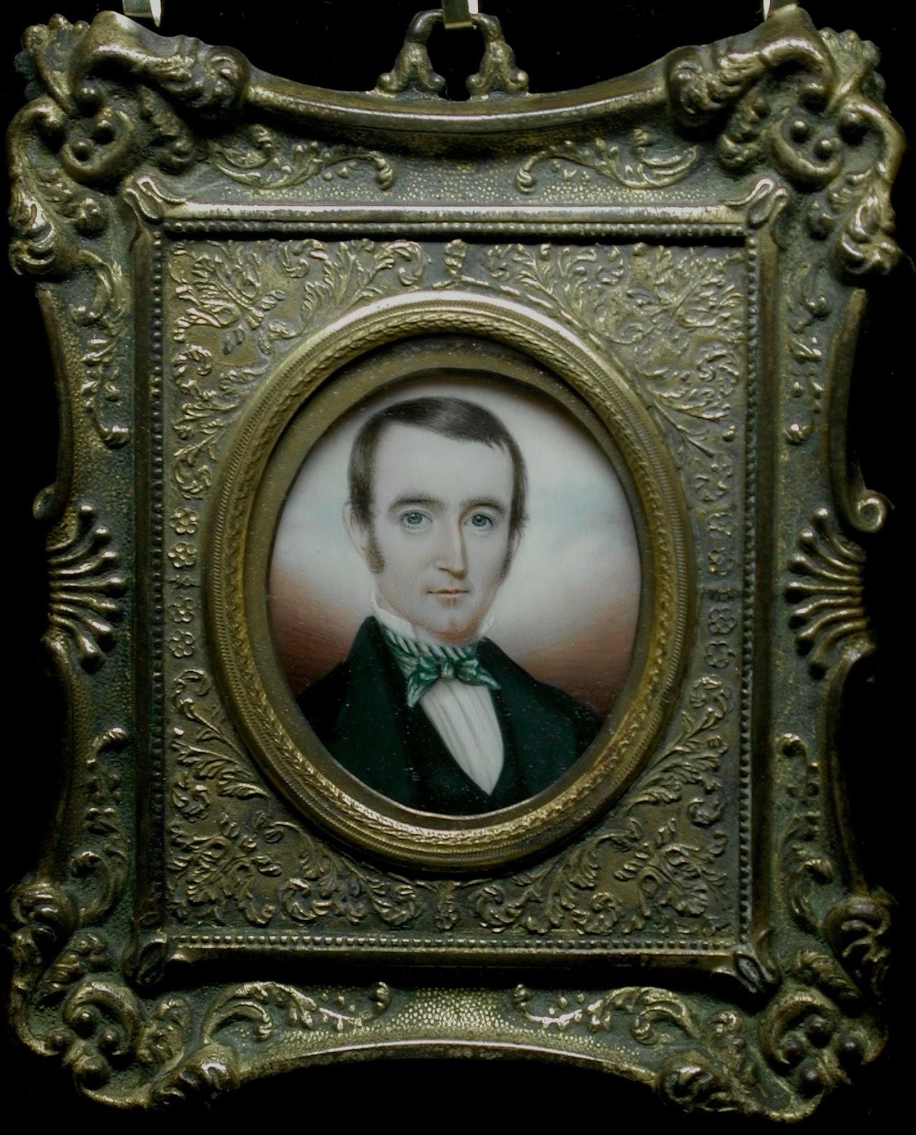 Portrait Miniature By Mrs. Moses B. Russell Of Young Man, Early 19th C.
