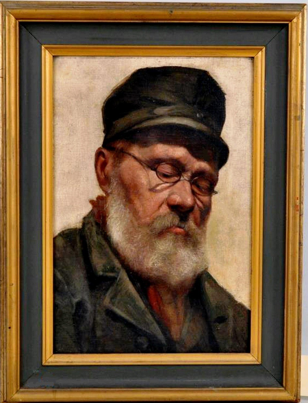 Josef Kinzel Original Oil Painting Old Shoe Cobbler Portrait Austrian Art COA