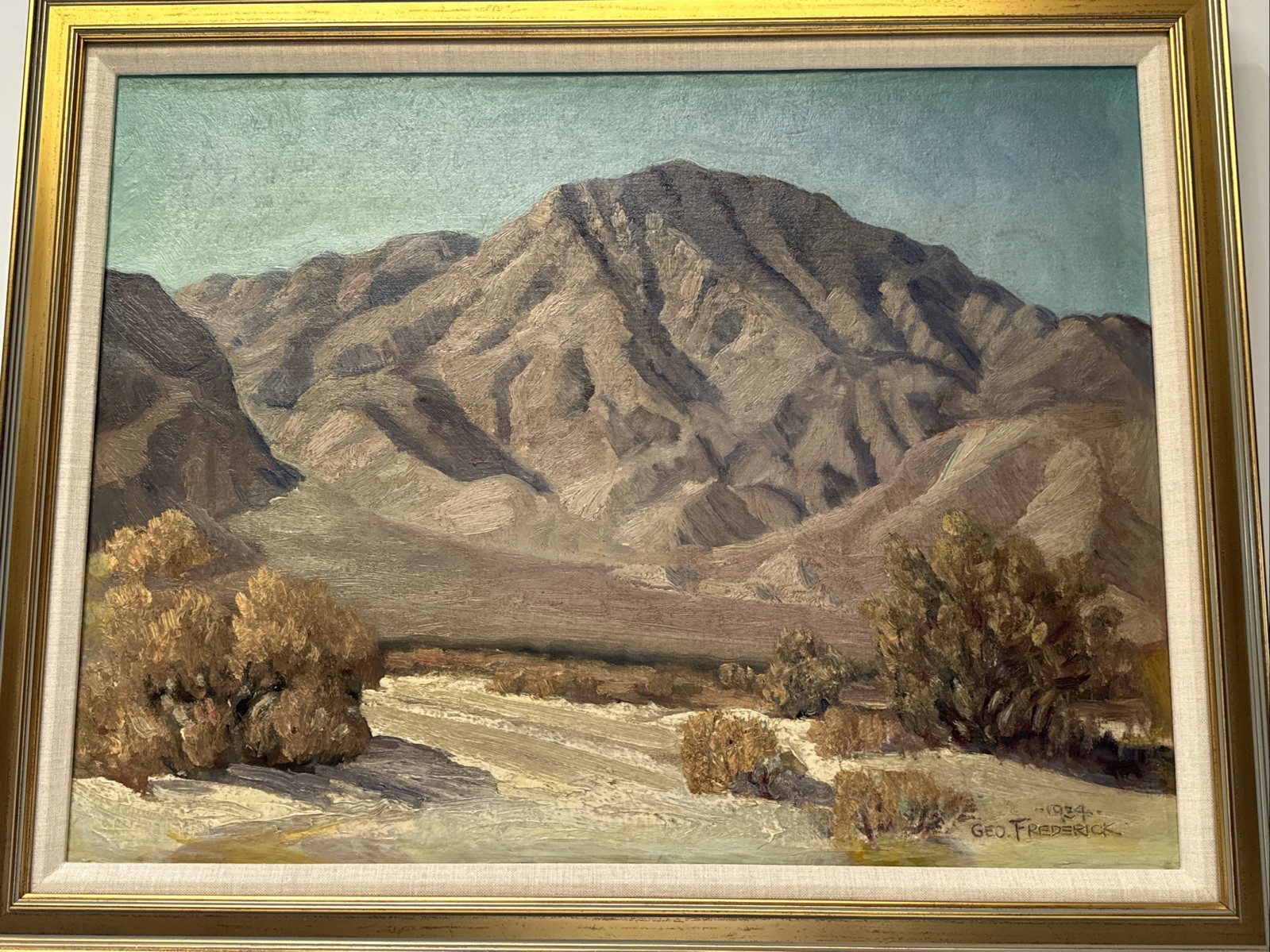 Antique Desert Painting Impressionist Landscape George Frederick 1930’s 1934