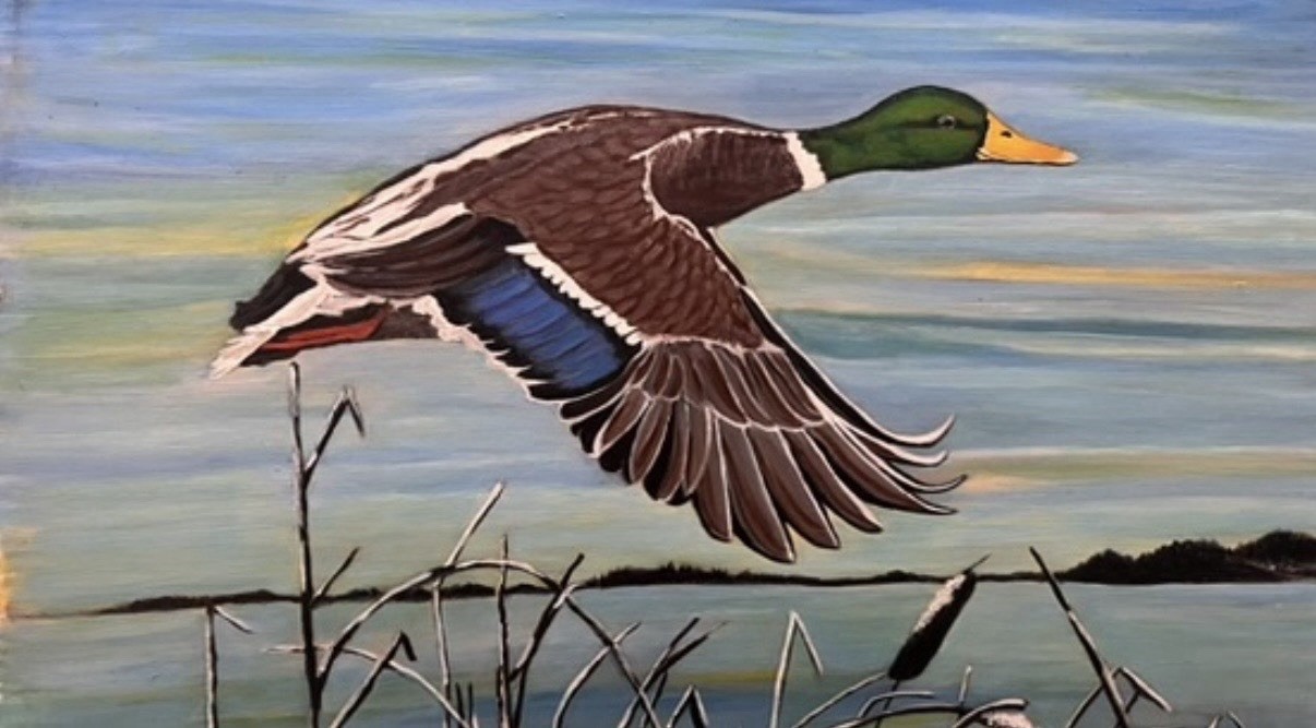 Mallard Duck Original Painting By Arkansas Artist Leah J Smith