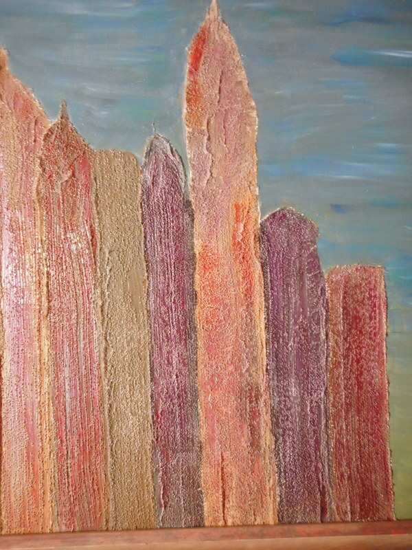 Painting Canvas Skyscraper Urban Landscape City United States? Saved