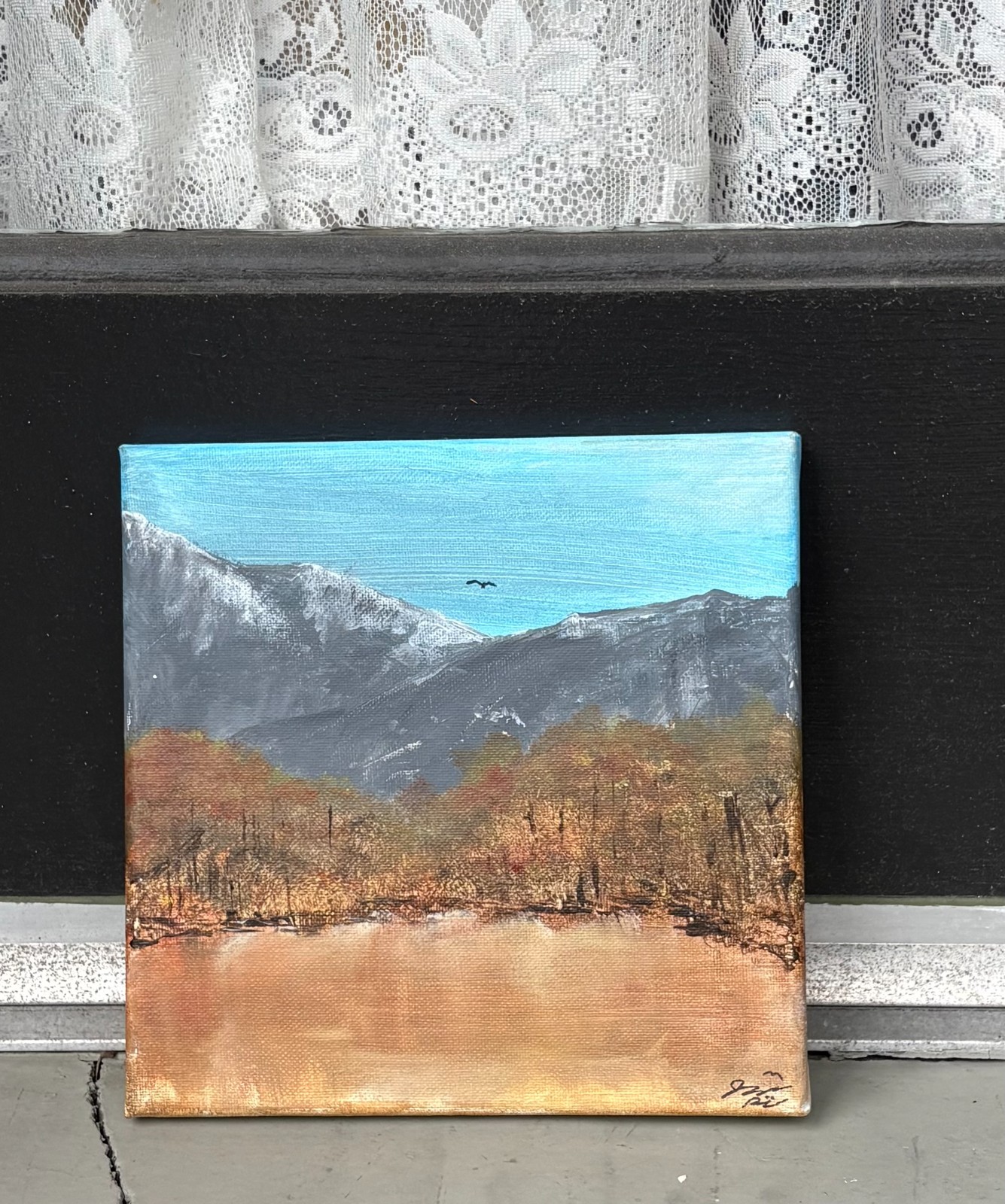 «The colors of Autumn,» original acrylic painting on canvas by a local artist