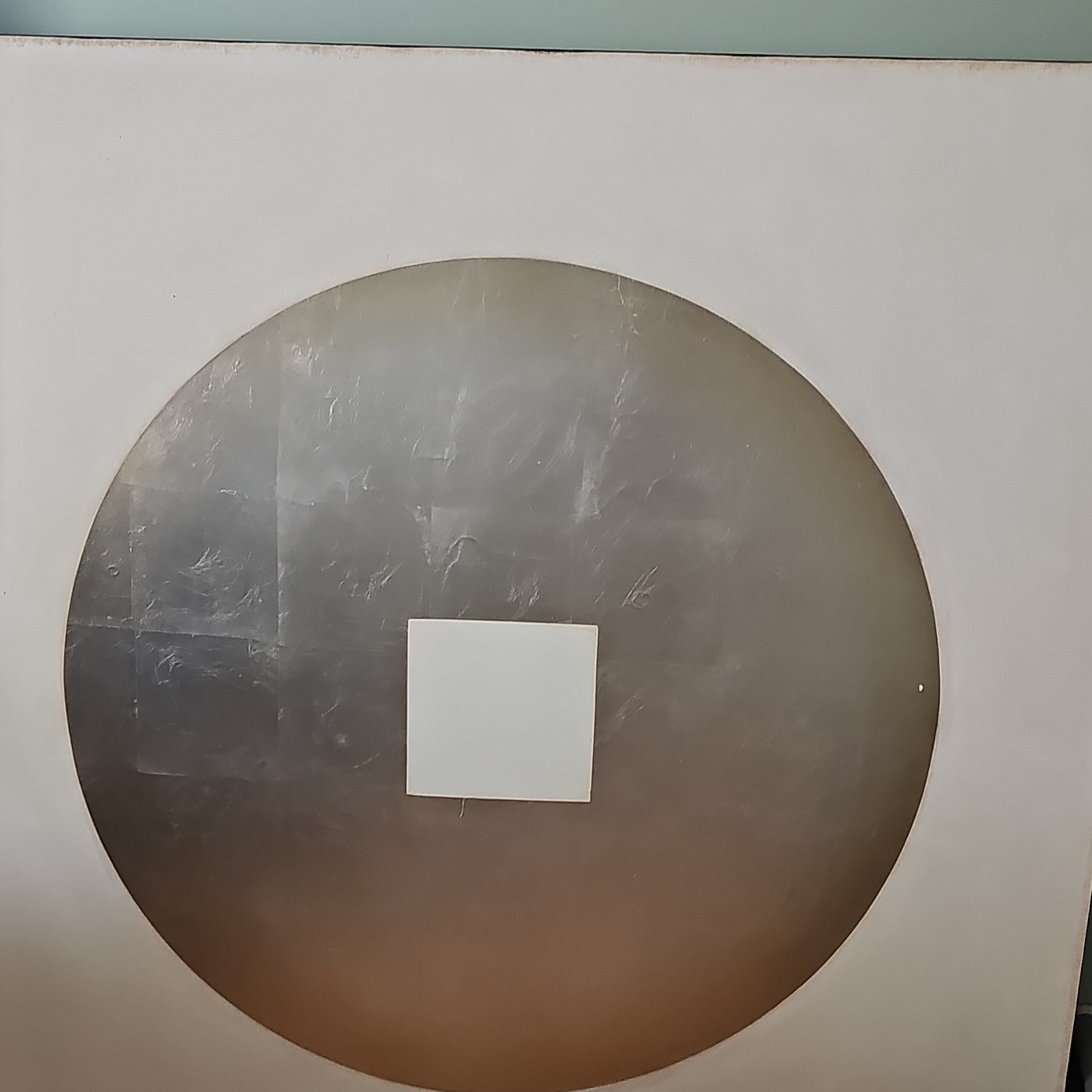 Large Abstract Geometric Circle & Square Canvas Painting, Framed, Single Piece