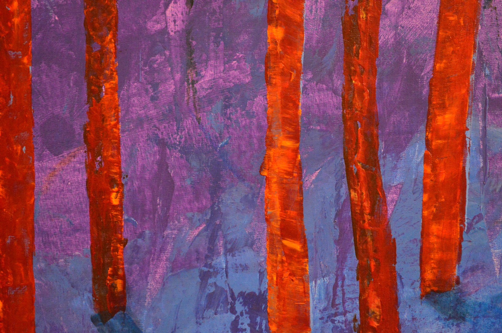 Mark Little original￼ canvas￼￼￼ Painting 81” X 62” XL (6ft. 9in)Abstract Landsca