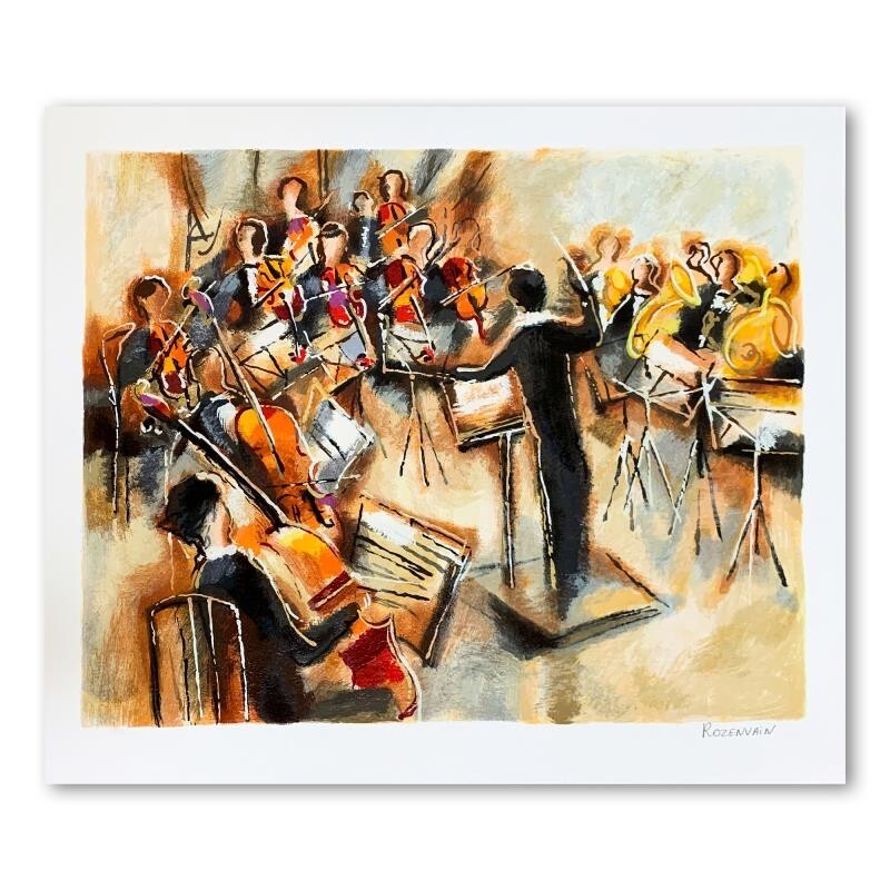Michael Rozenvain,The Baton Hand Signed Ltd Edition Serigraph on Paper With LOA