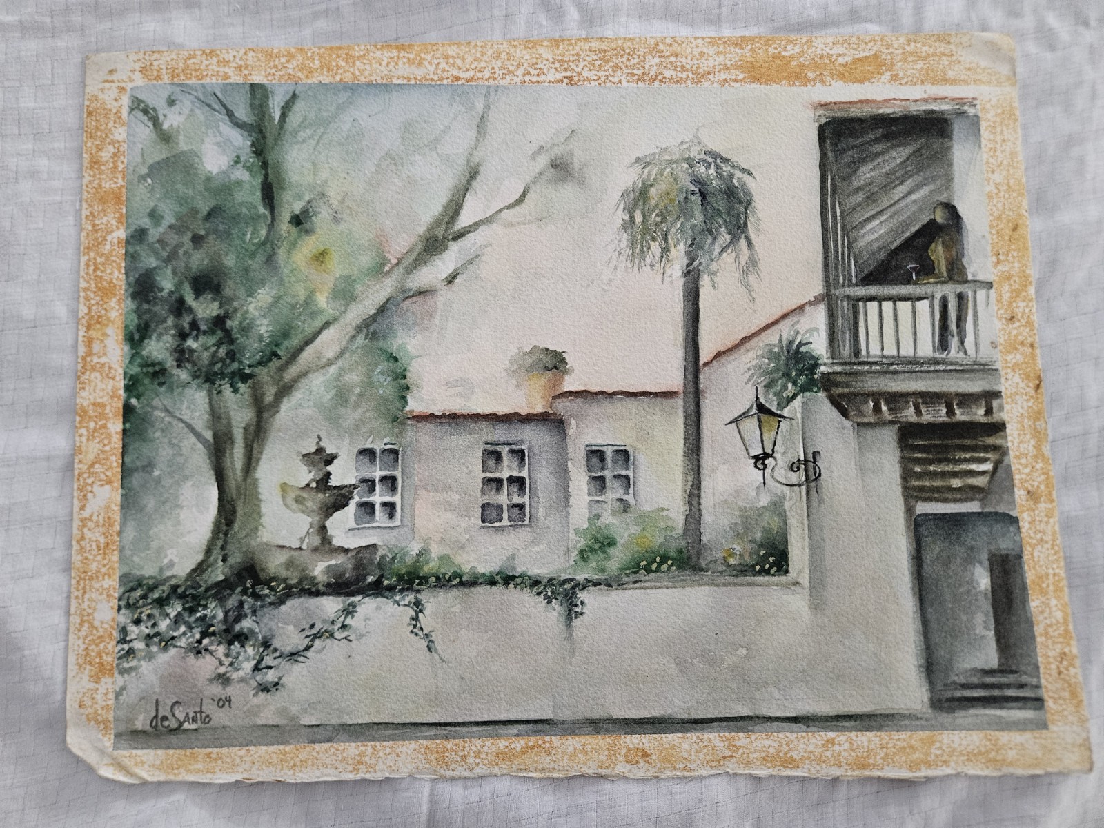 🏛️🎨✨ ORIGINAL JOHN DESANTO WATERCOLOUR – ST. GEORGE STREET COLUMBIA…