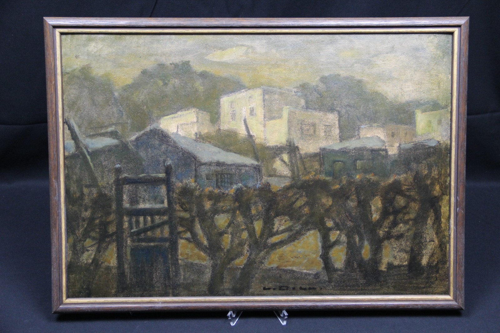Ludwig Dill Painting Dusk to Dawn Landscape Vineyards City Italy