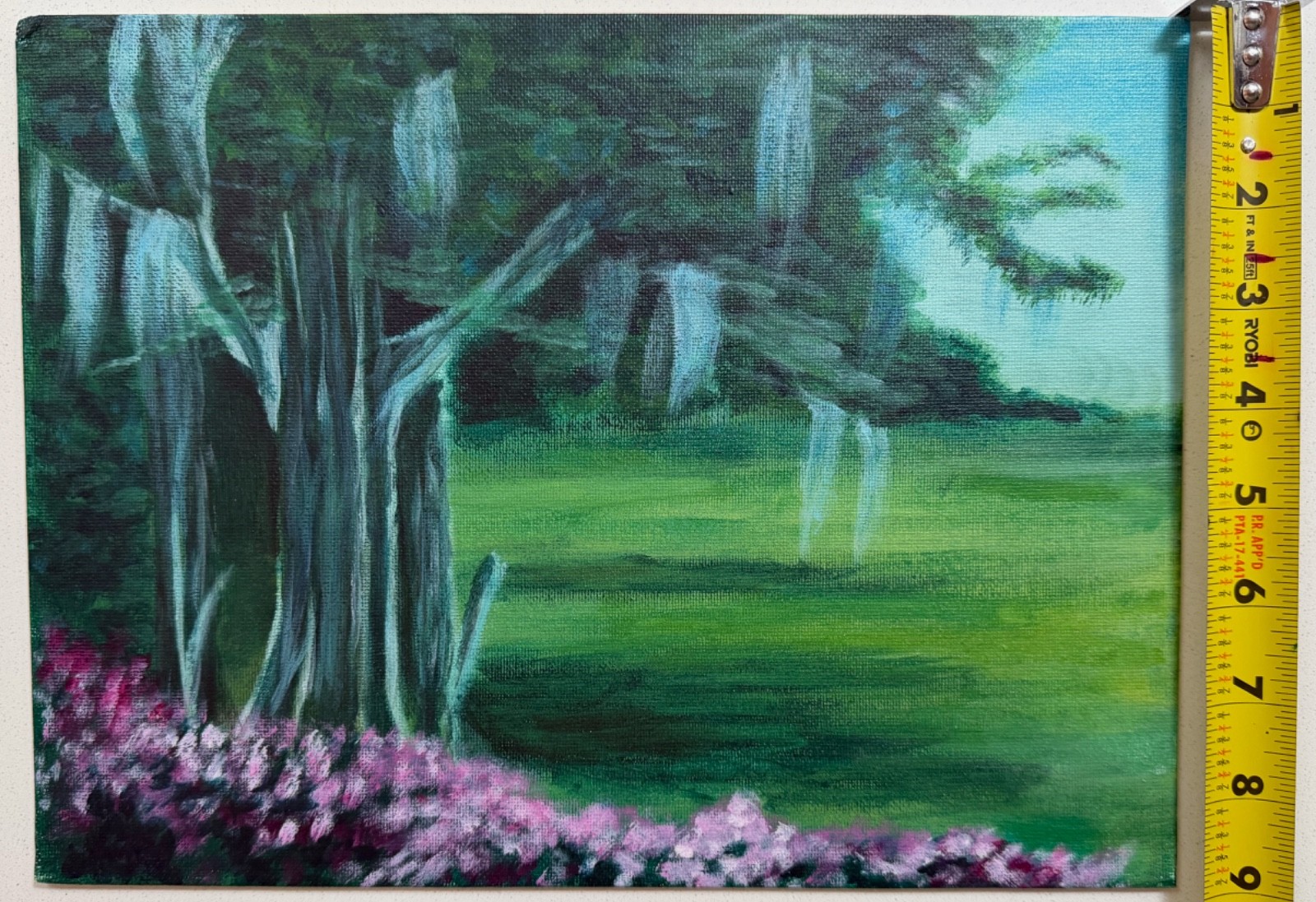 Contemporary Landscape Acrylic Painting Modern Art Wall Hanging Multi-Color