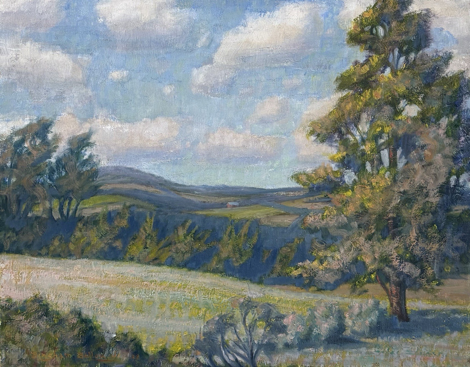 Bingham Ballou Original American Impressionist Oil Painting New England 1928