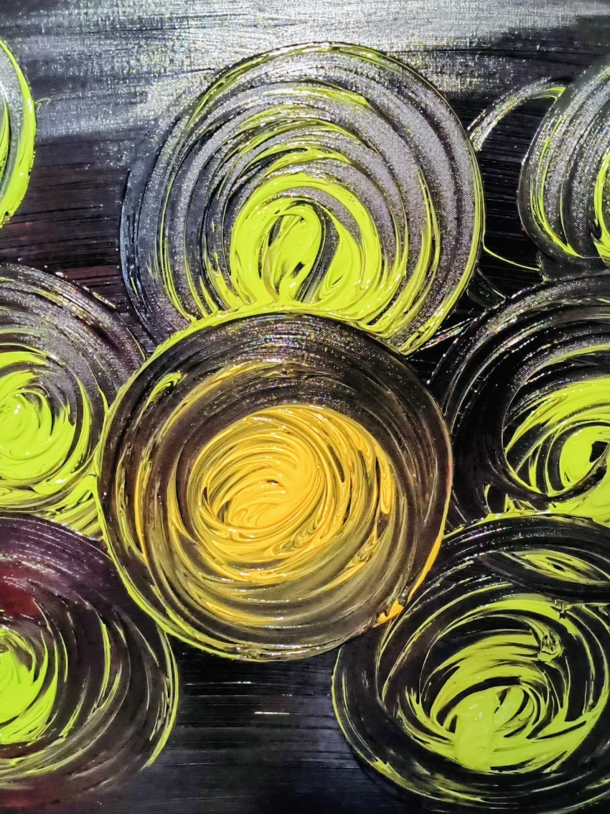 Trey Coppland, Green Light Abstract Acrylic Painting, Medium, 2026 Signed