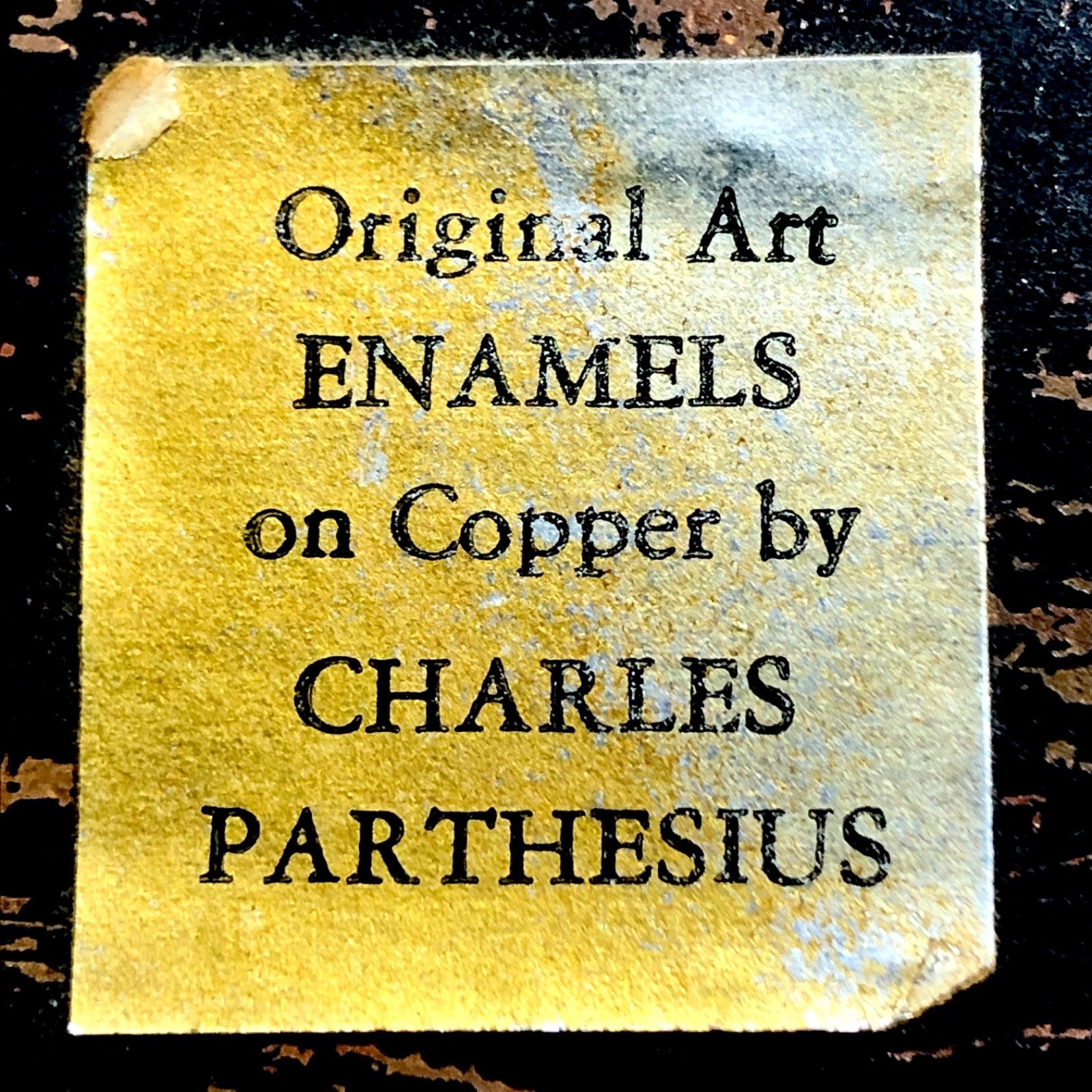 Beautiful Enamels on Copper Landscape Painting Original Art Charles Parthesius X