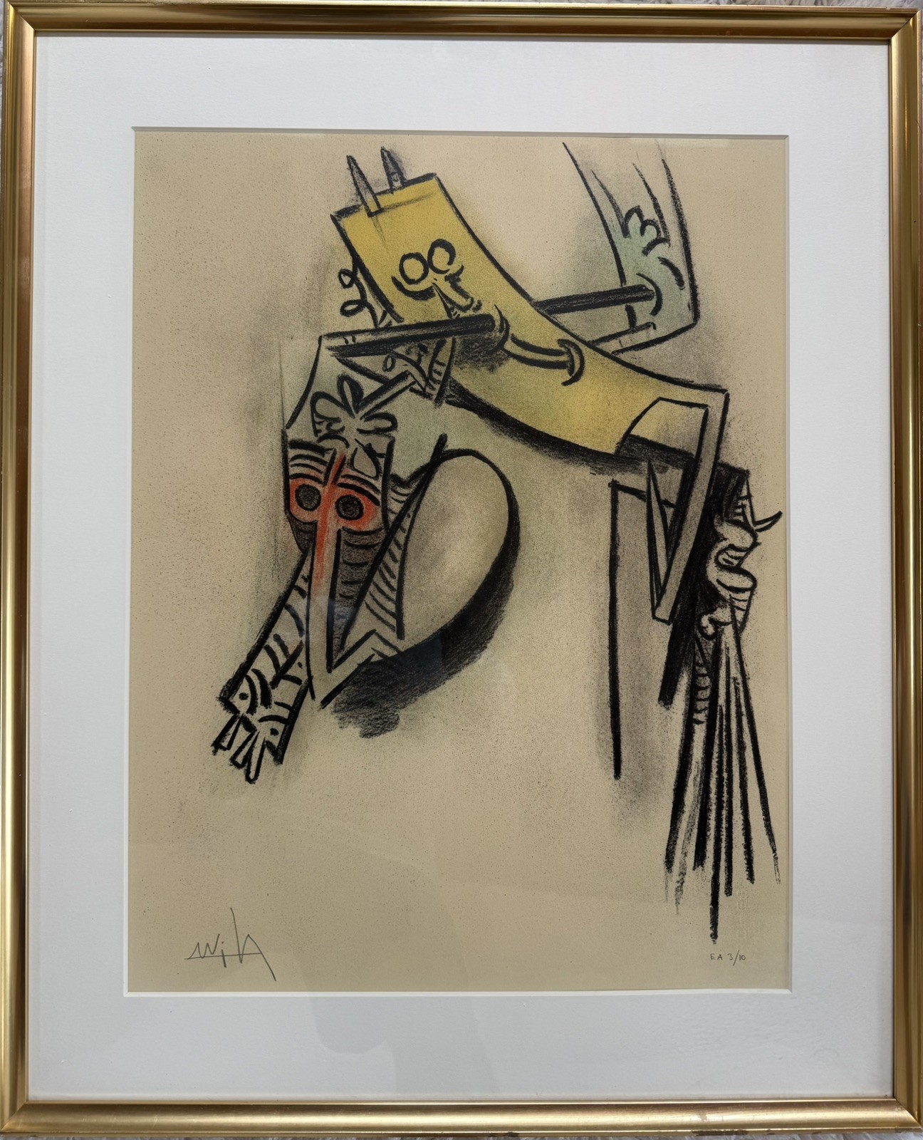 Wifredo Lam Pleni Luna Original Lithography (Cuban Art, Wilfredo Lam)