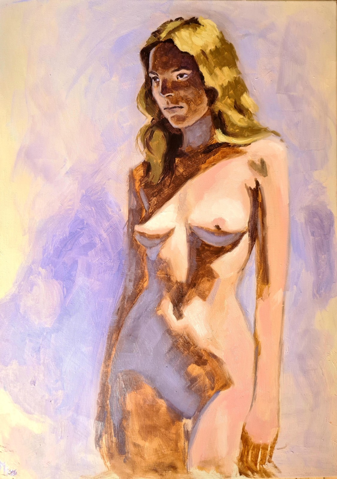 PAINTING – NUDE – EROTIC – EXPR – REALISM – UNIQUE – oil on canvas 70 x 50cm