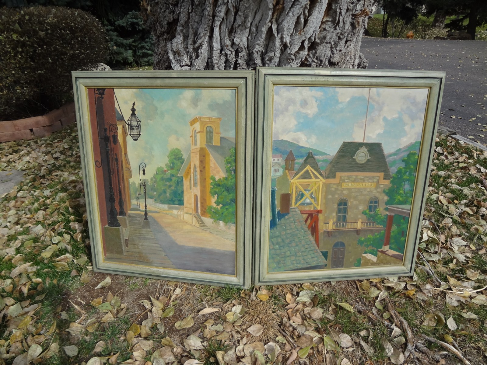 CLARENCE DURHAM..1904-1994 CENTRAL CITY,CO. OPERA HOUSE & TELLER HOUSE PAINTINGS