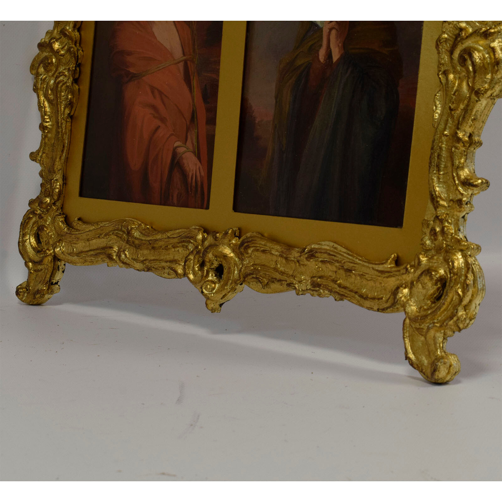 Ca.1900 R.Uhlmann, Old oil painting Jesus and Mary 20,3×20,1 in