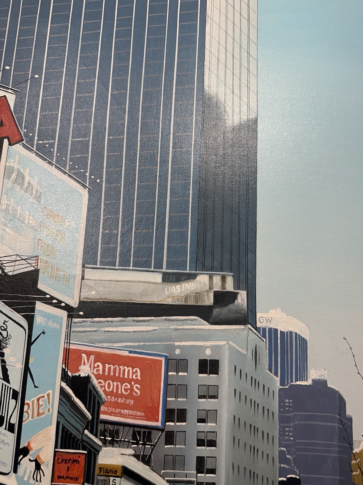 Original 1977 “TIMES SQUARE” NYC Oil/ Canvas Painting LISTED ARTIST D. Hayward