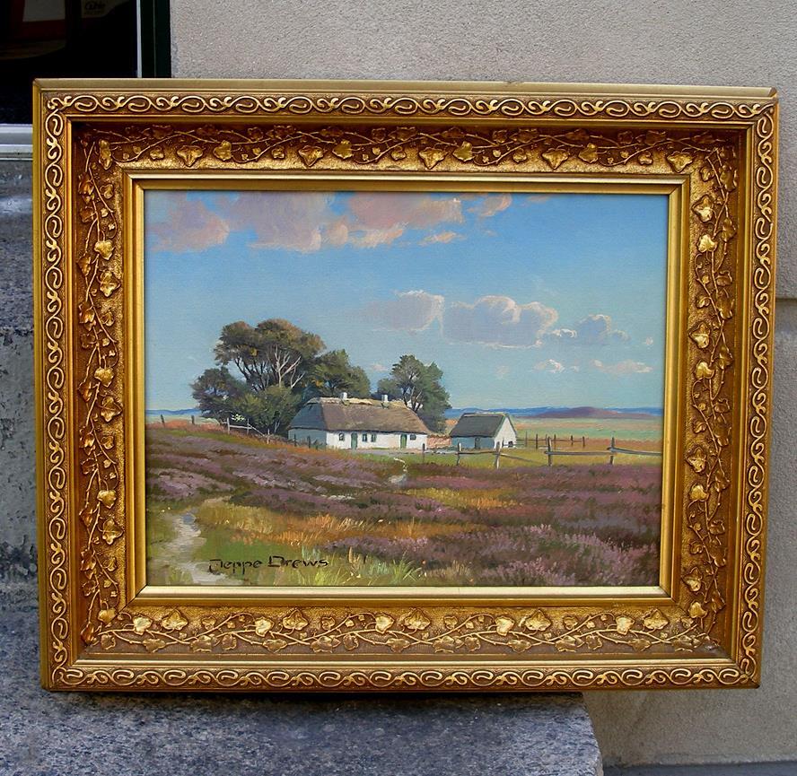 Jeppe Drews. Fine Idyllic Danish farmstead by Fjord + Gallery Frame.