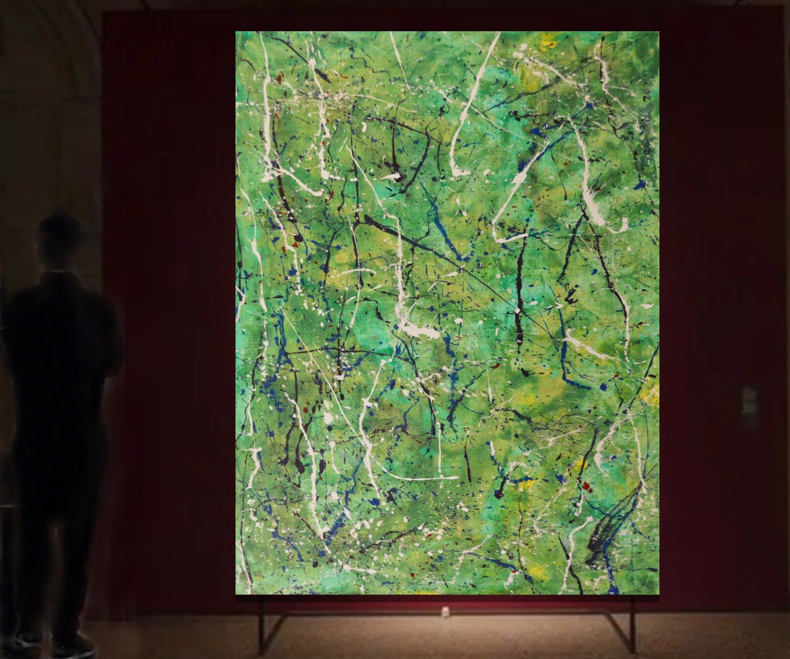 Pollock/Richter style￼ Professional Painting 81” X 62”(6ft 9in)Abstract Modern