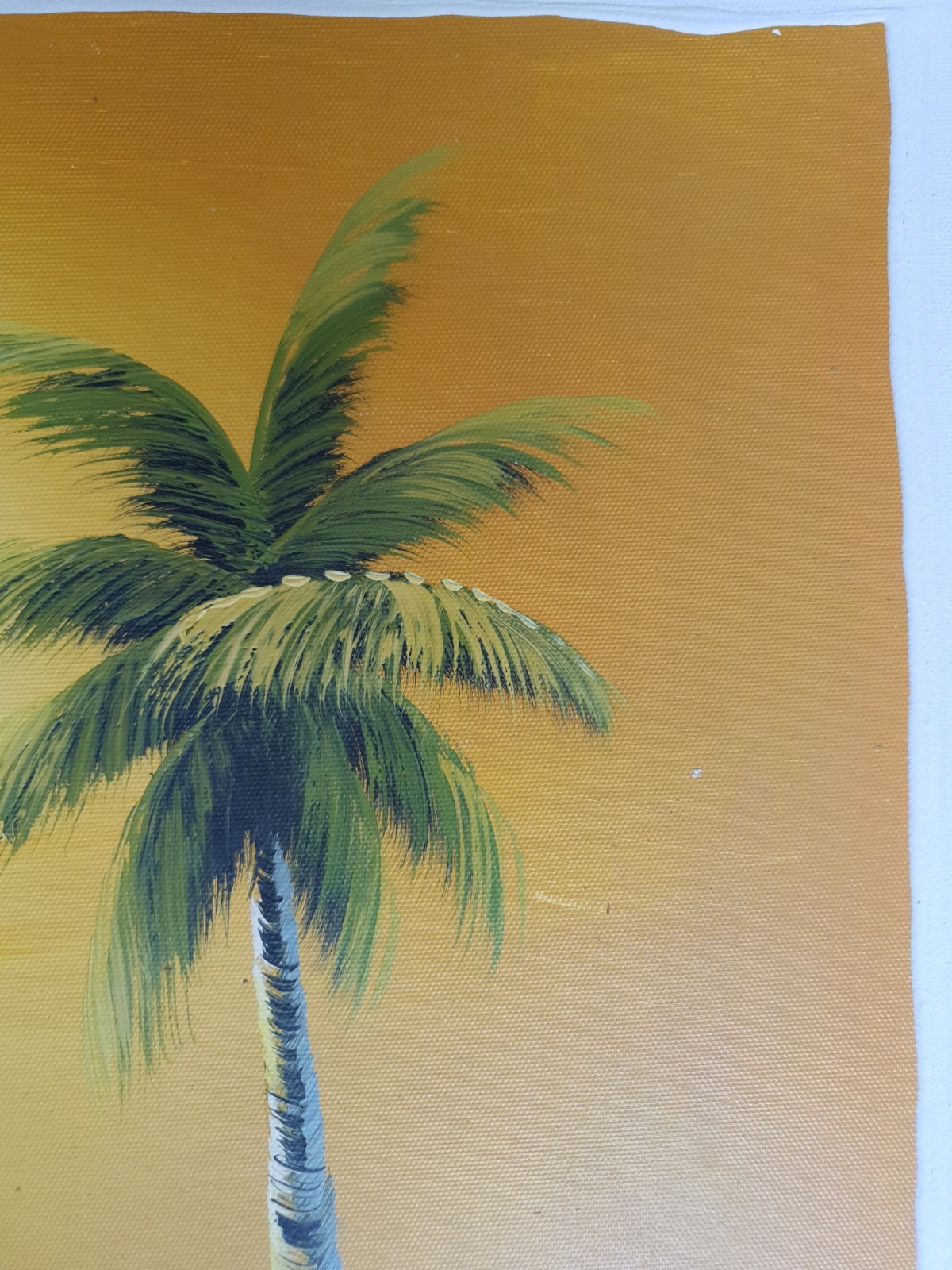 Key West Tropical Palm Tree Beach Original TOCCI Oil Painting 25×21 Art Ocean FL