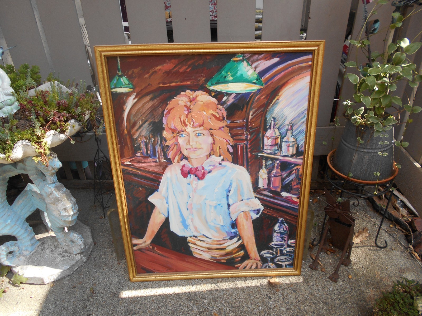 1973 painting of, Farrah Fawcett Pioneer Square , Seattle Wa.
