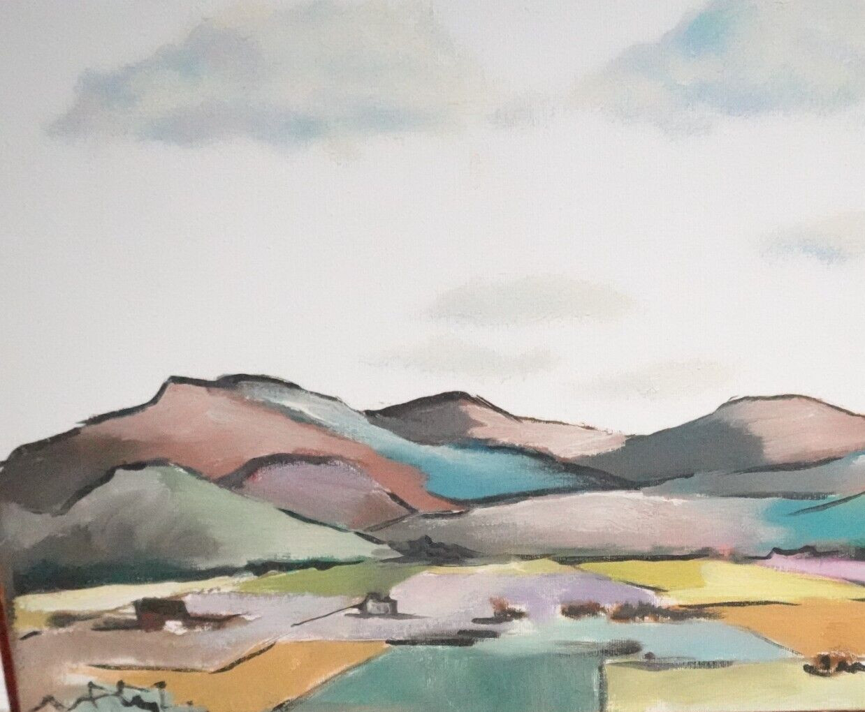 Harold A. Schultz (American, b. 1907) «NEAR SANTA FE» ORG OIL ON CANVAS PAINTING