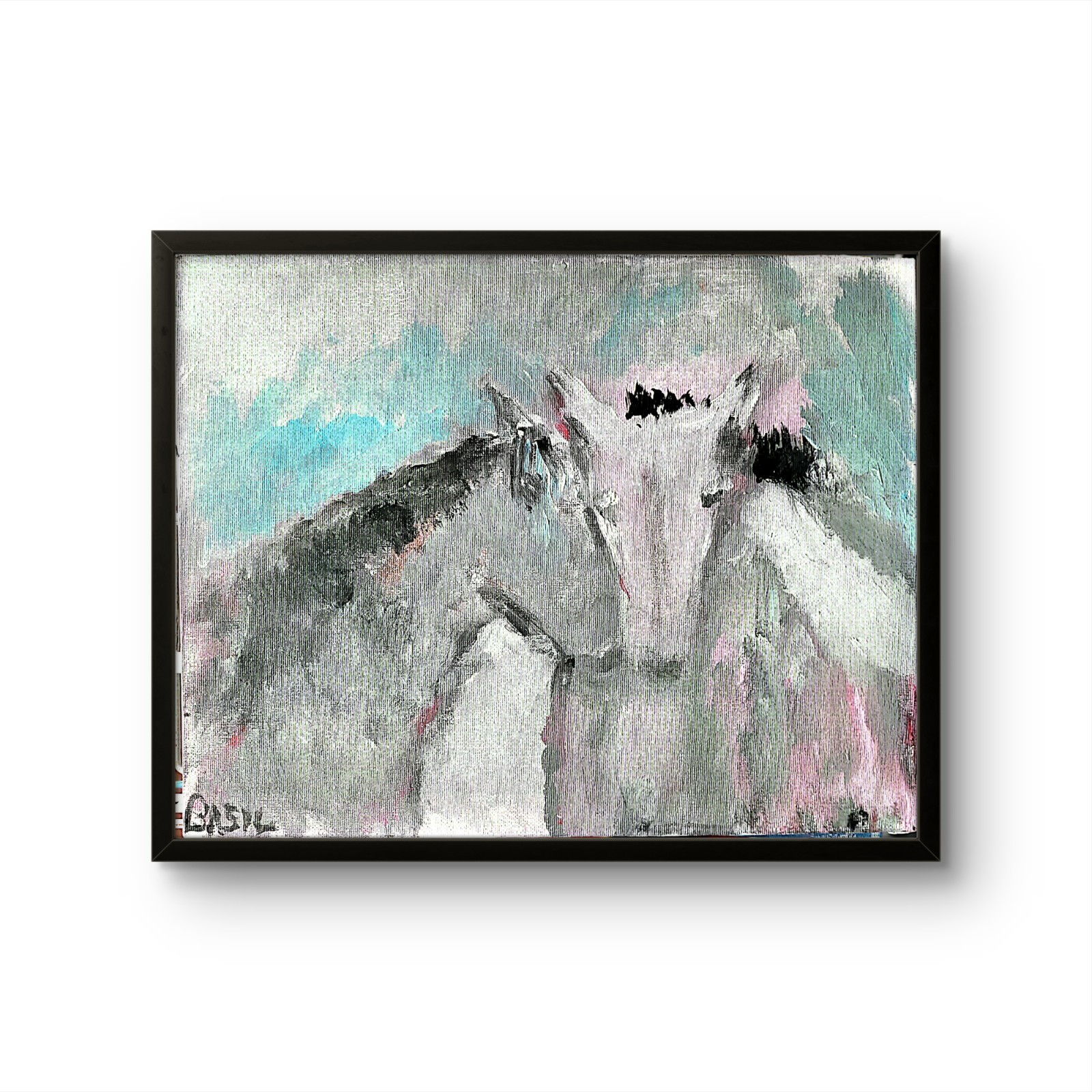 Sunrise Fox Farm Abstract Expressionist Original Painting Canvas