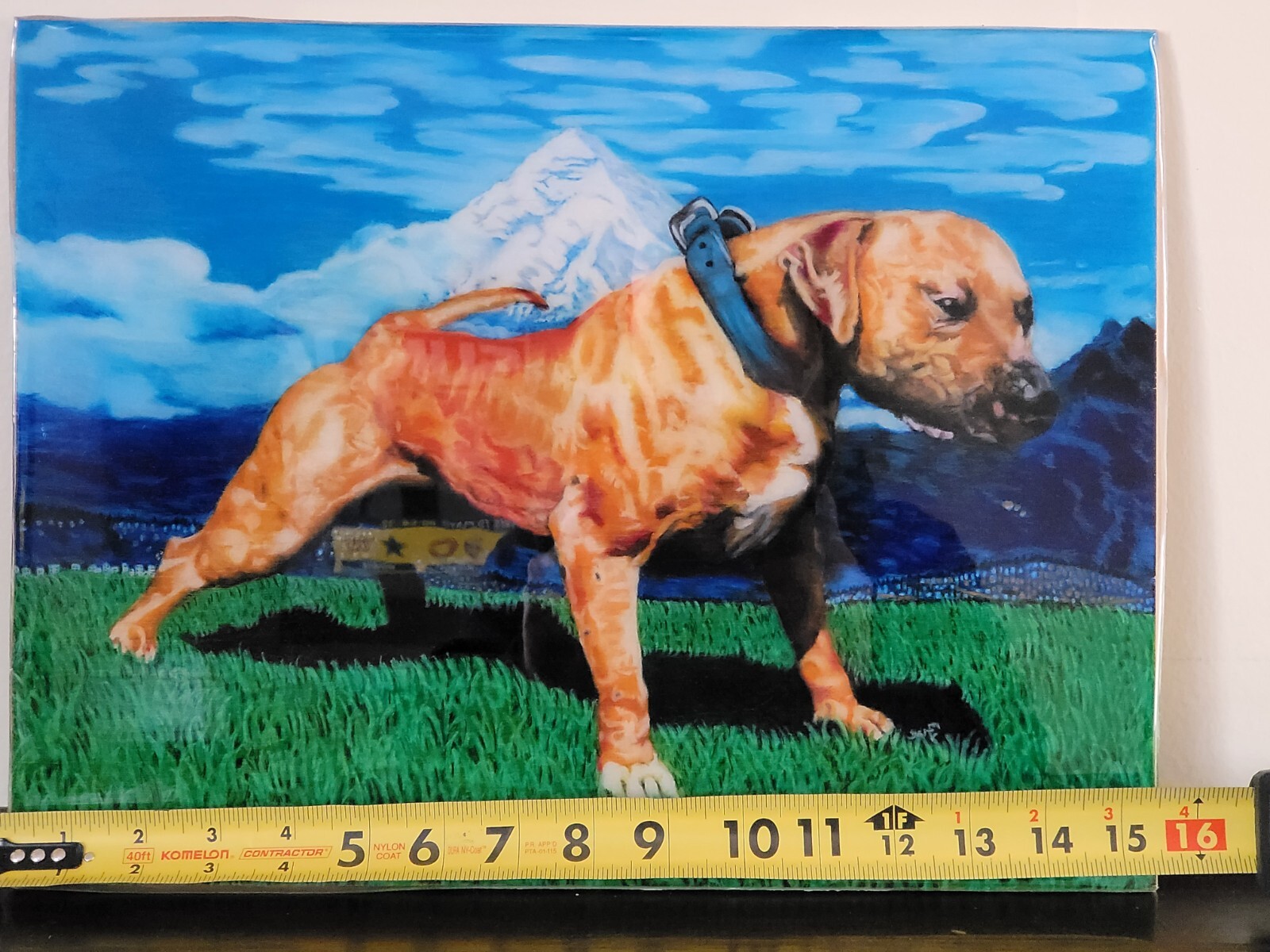 Resin Artwork of Gr Ch Mayday ROM In Ecuador | Oil Color Pencil On Plywood