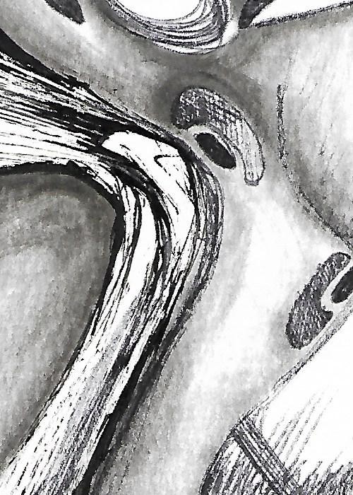 ACEO ATC CARD «Biology 9» REASOR Original Abstract Painting 2.5×3.5