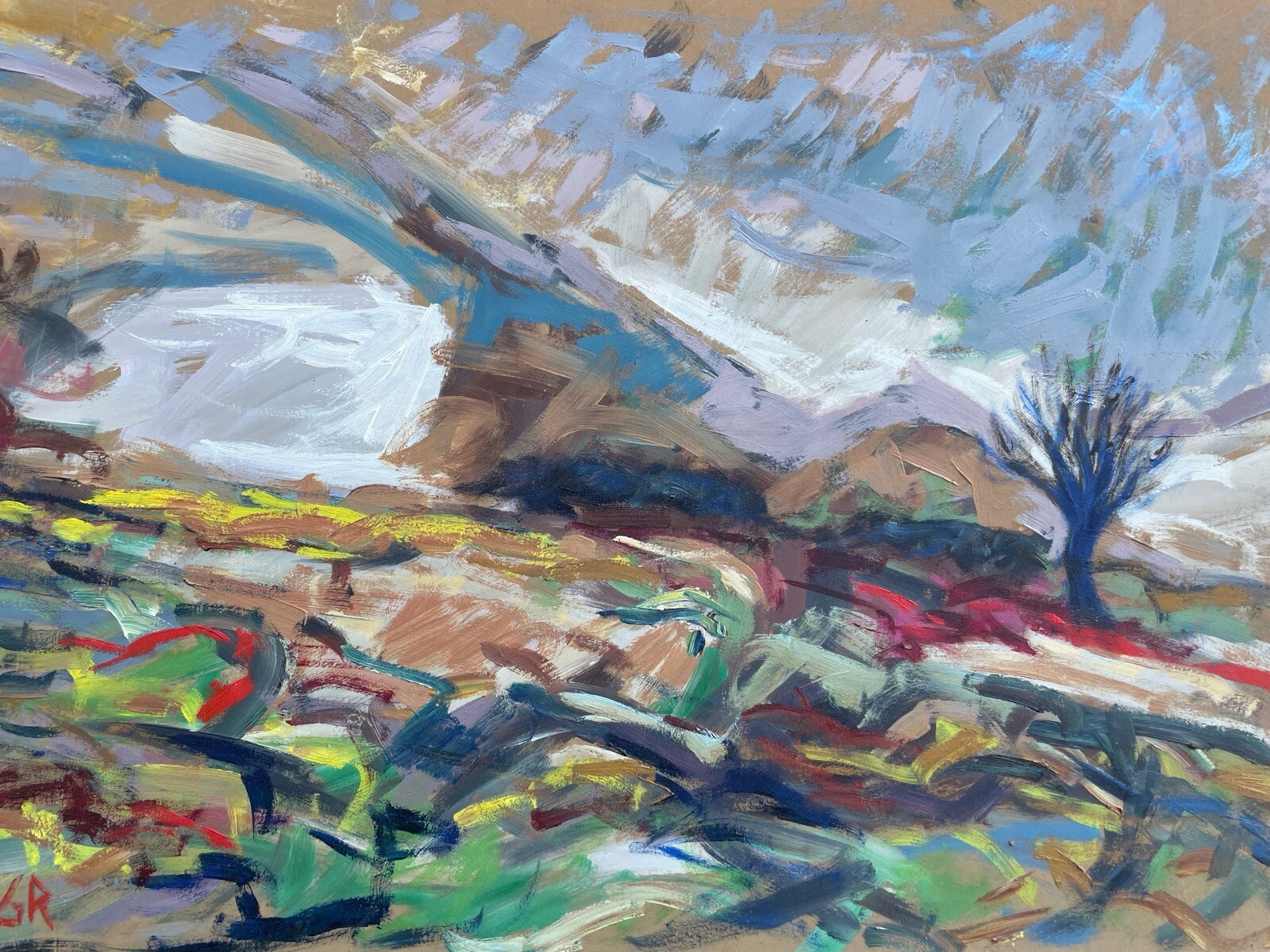 Gert Rasmussen Expressive Landscape Denmark 51x35cm