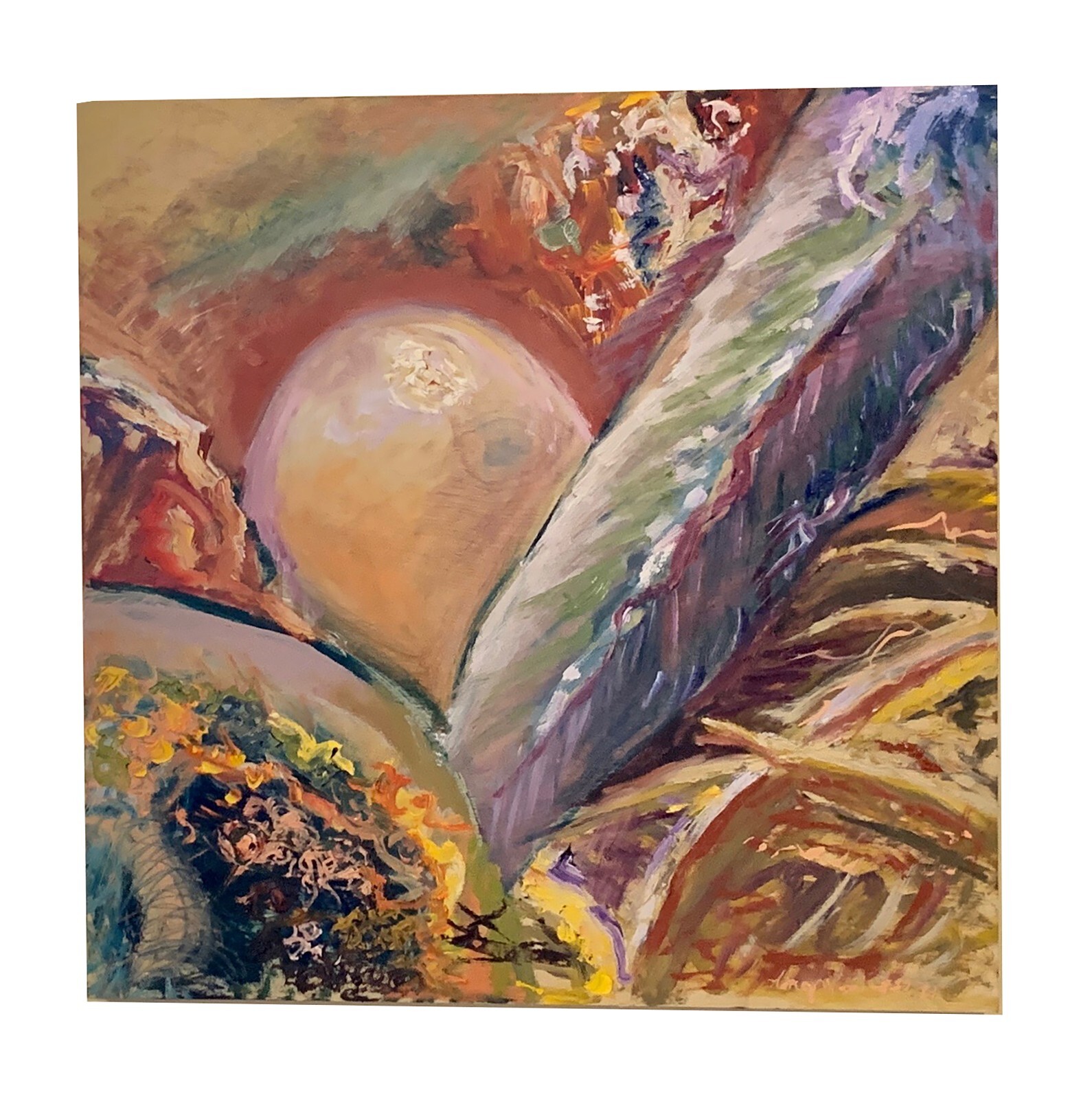 «Nest Egg», Original Oil Painting, Abstract Art, by Van Ness