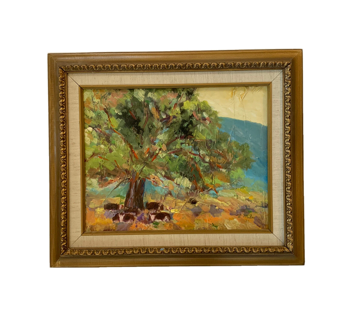 Shigeko Yamamuro Miles Landscape Oil Painting “Countryside” Japan/Idaho/Cal