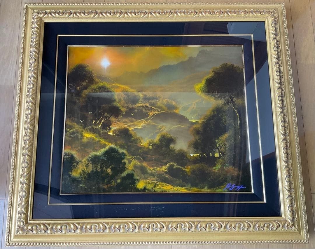 Dale Terbush Landscape Original Oil Painting Signed Gold Framed collectible