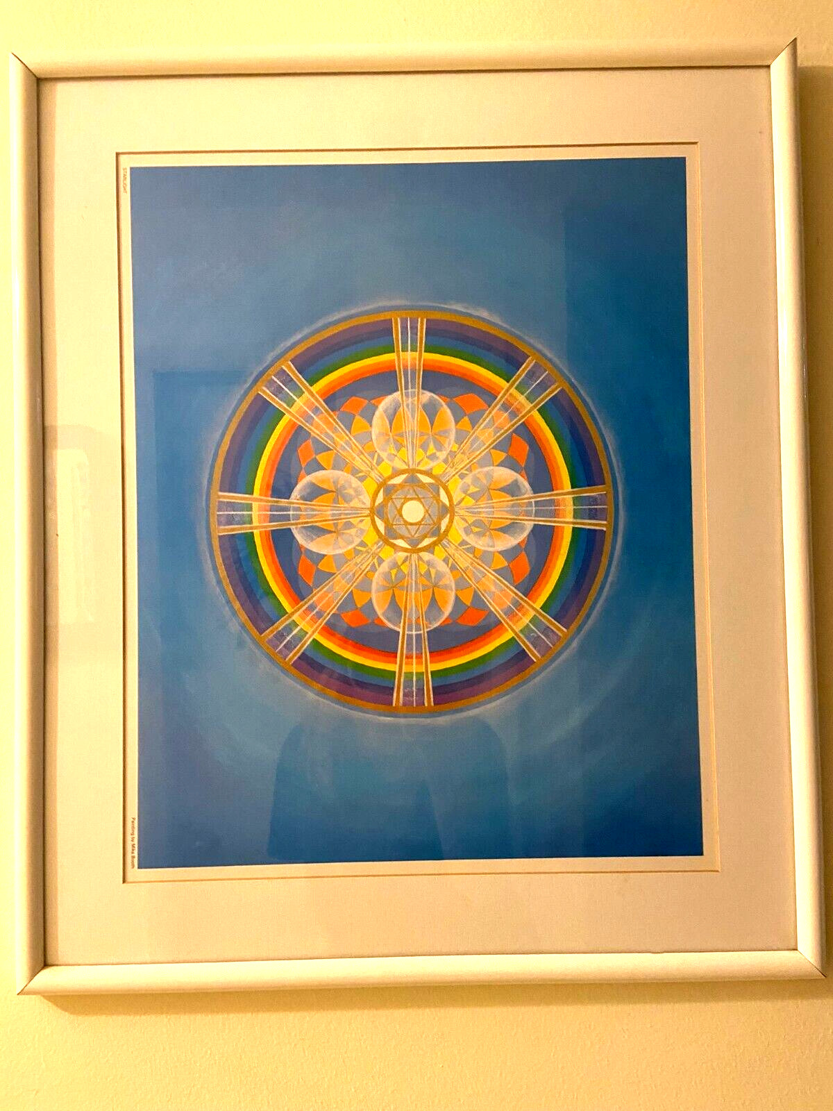 Mike Booth Starlight Mandala Digital Art Painting Framed & Matted 23×19 Print