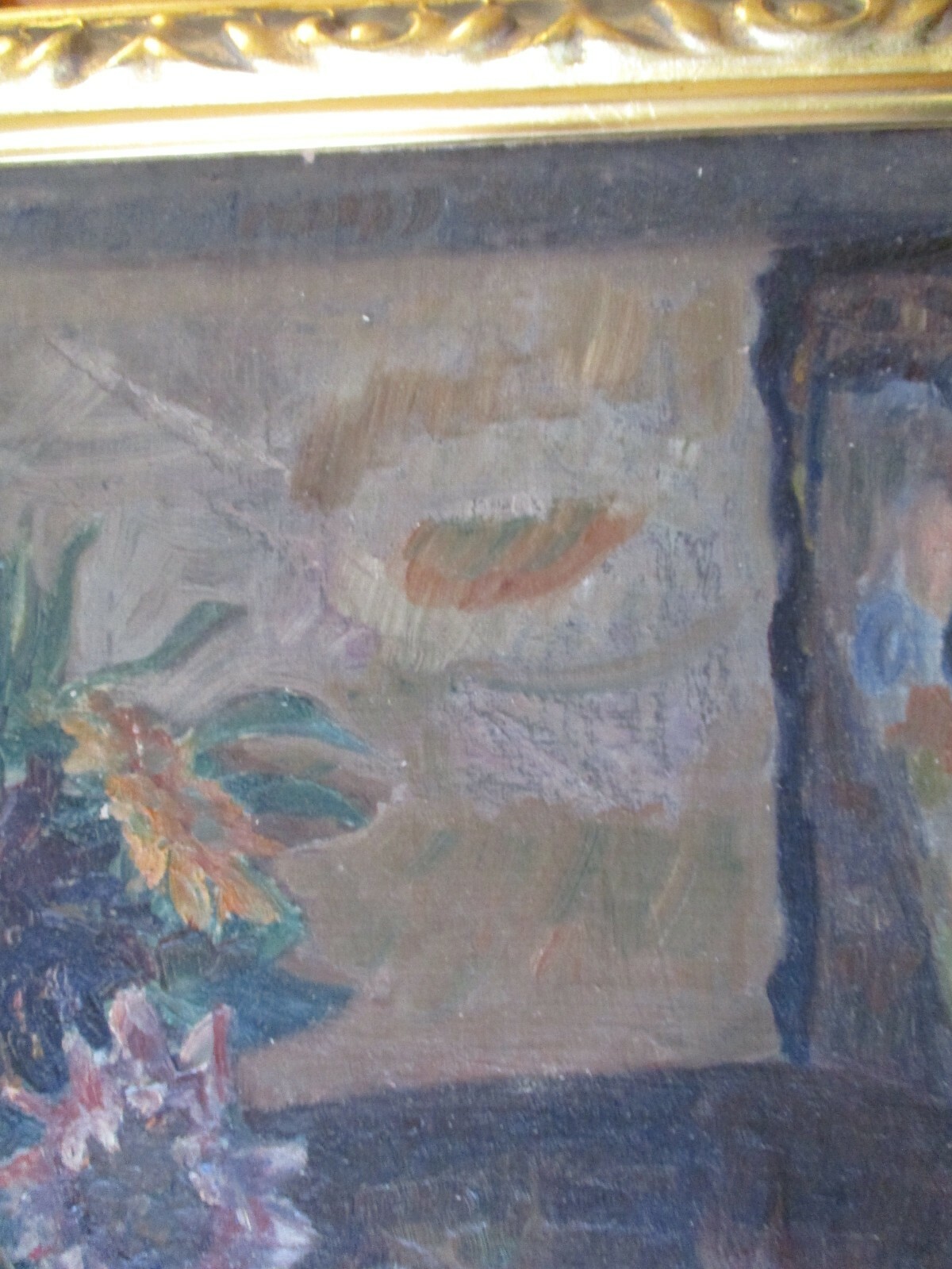 LOT OF 2 ANTIQUE PAIR OIL PAINTING AMERICAN WOMAN IMPRESSIONIST STILL LIFE 1910