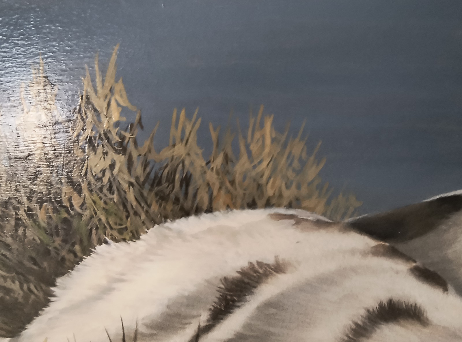 RON KLEIBER RESTING TIME Signed Acrylic Oil Painting, Hunting Dogs & Pheasants