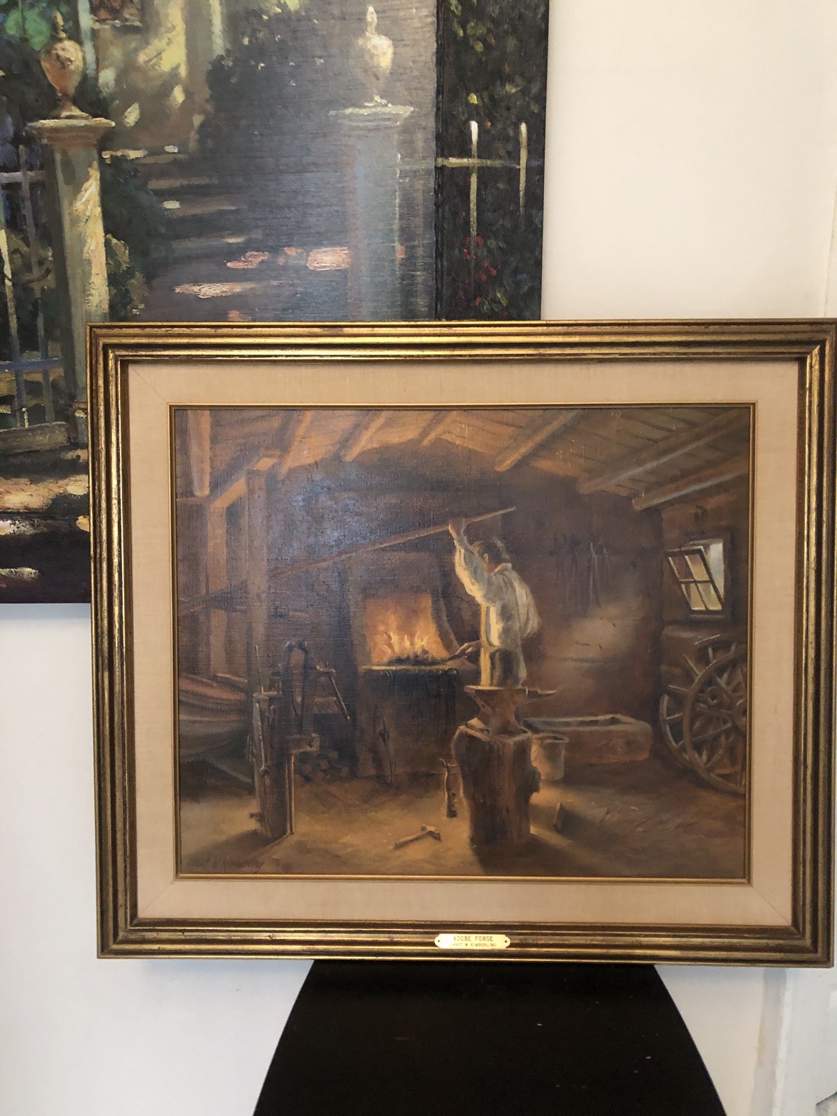 1976 Janet W. Kimberling Landscape Oil Painting 24” X 20”, 30×26 frame