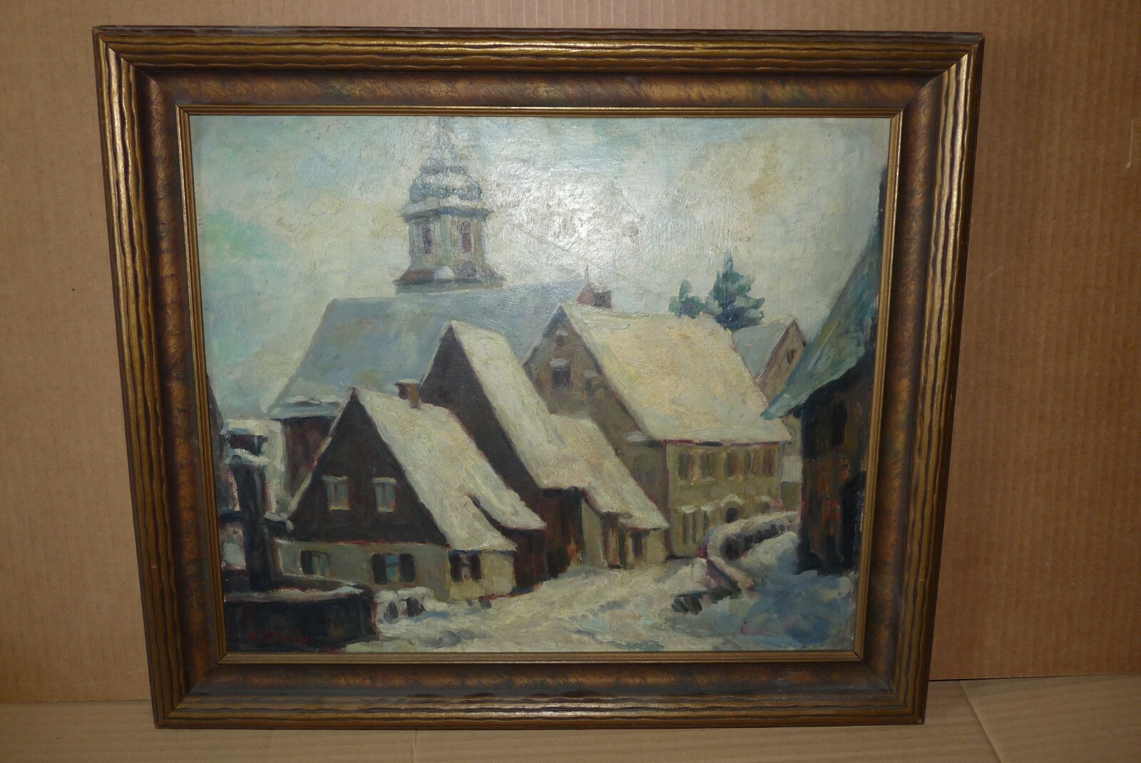 Fritz Klein (1882-1953) Germany O/B Old Painting