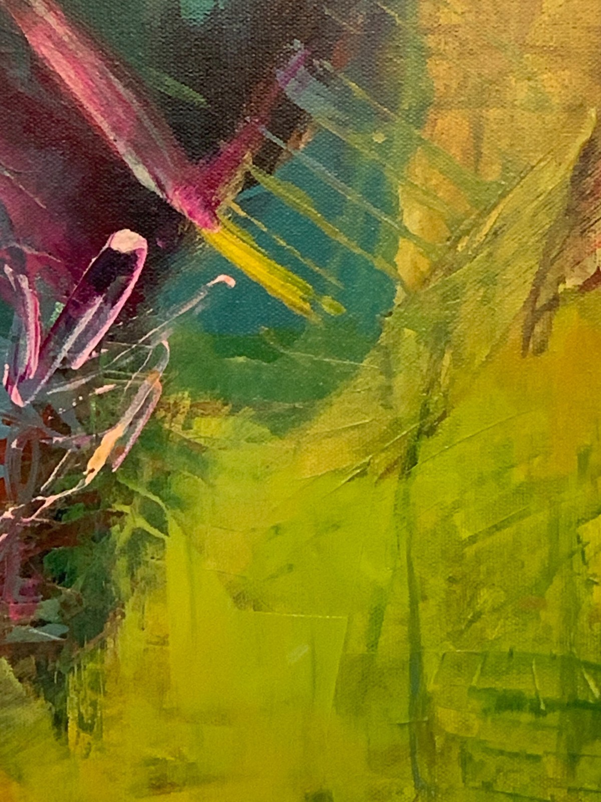 Original Signed Abstract Diptych Pamela Gene Miller Calm Series Acrylic Art