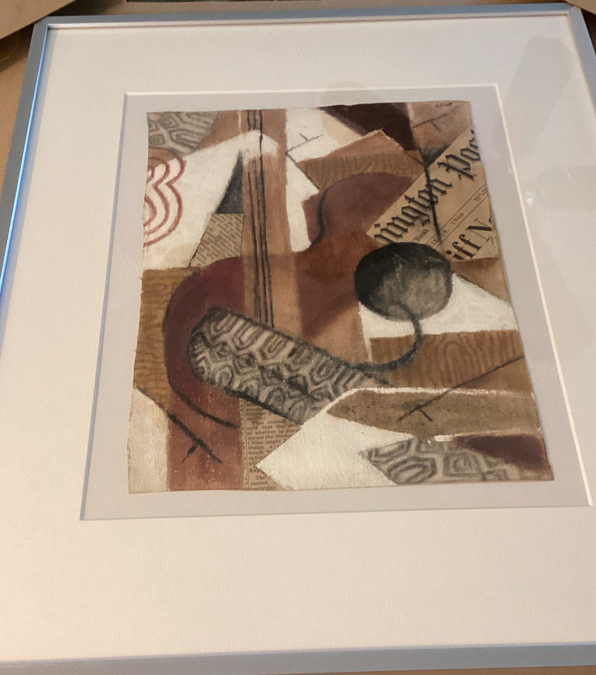 Vintage Multi Media Artwork On Canvas