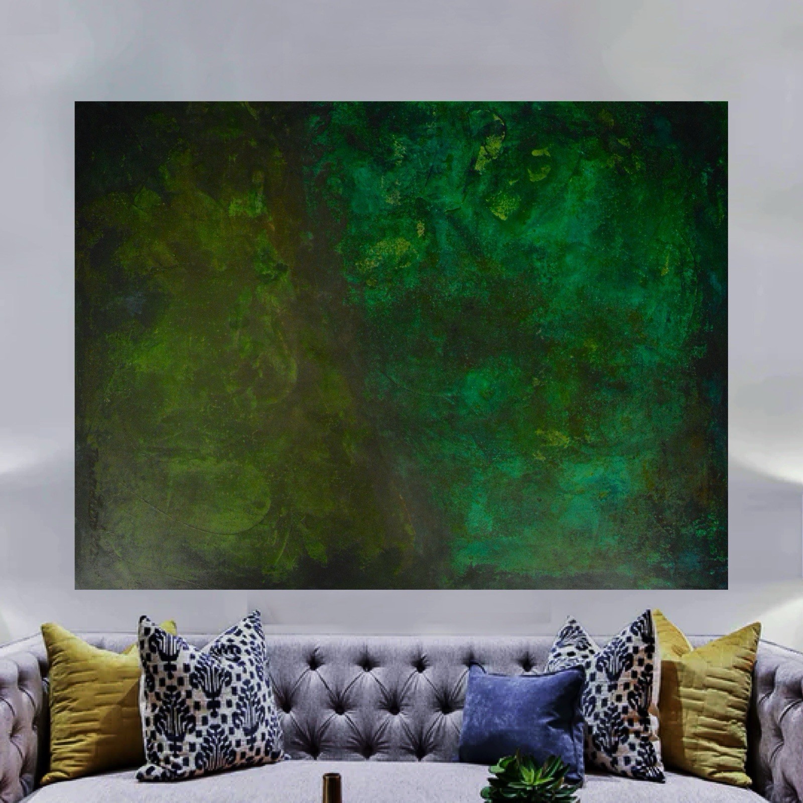 Mark Little Original Giant Canvas Painting 84”X62” (7 Foot) Abstract Modern XL