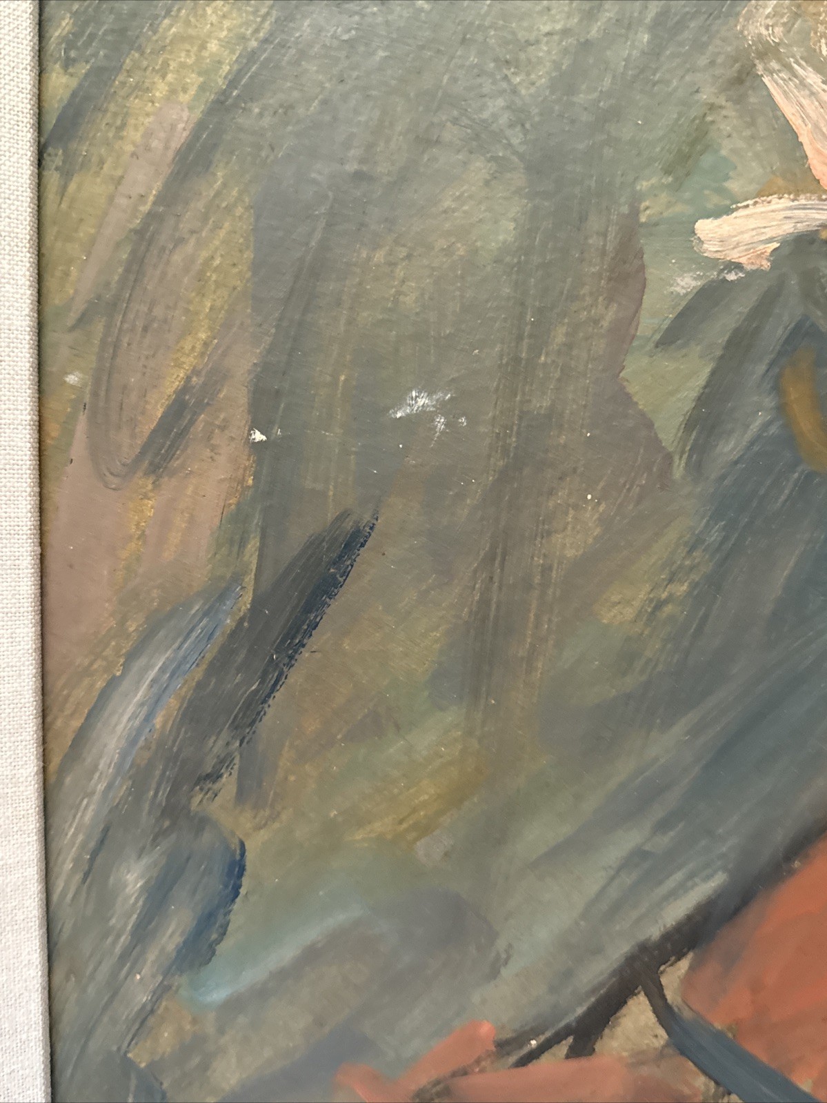 Antique Expressionist Painting Portrait Woman Women Female Model Mystery Artist