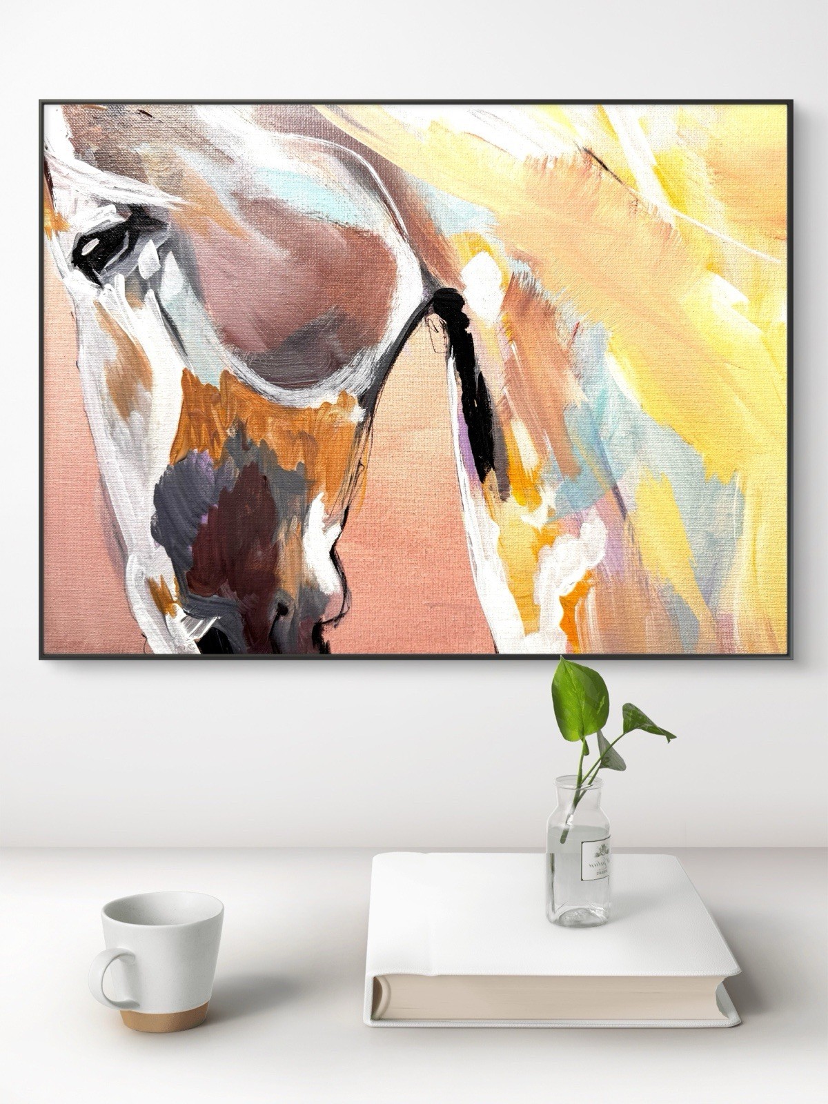 SAMATOWIC Original Horse Abstract 12×16 Hand Painted Signed Fine Art 550