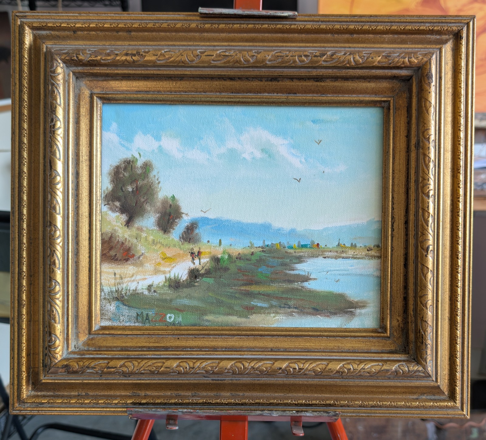 One Of A Kind All Painting By Massimo Mazzon 8 In X 10 In On Canvas Framed