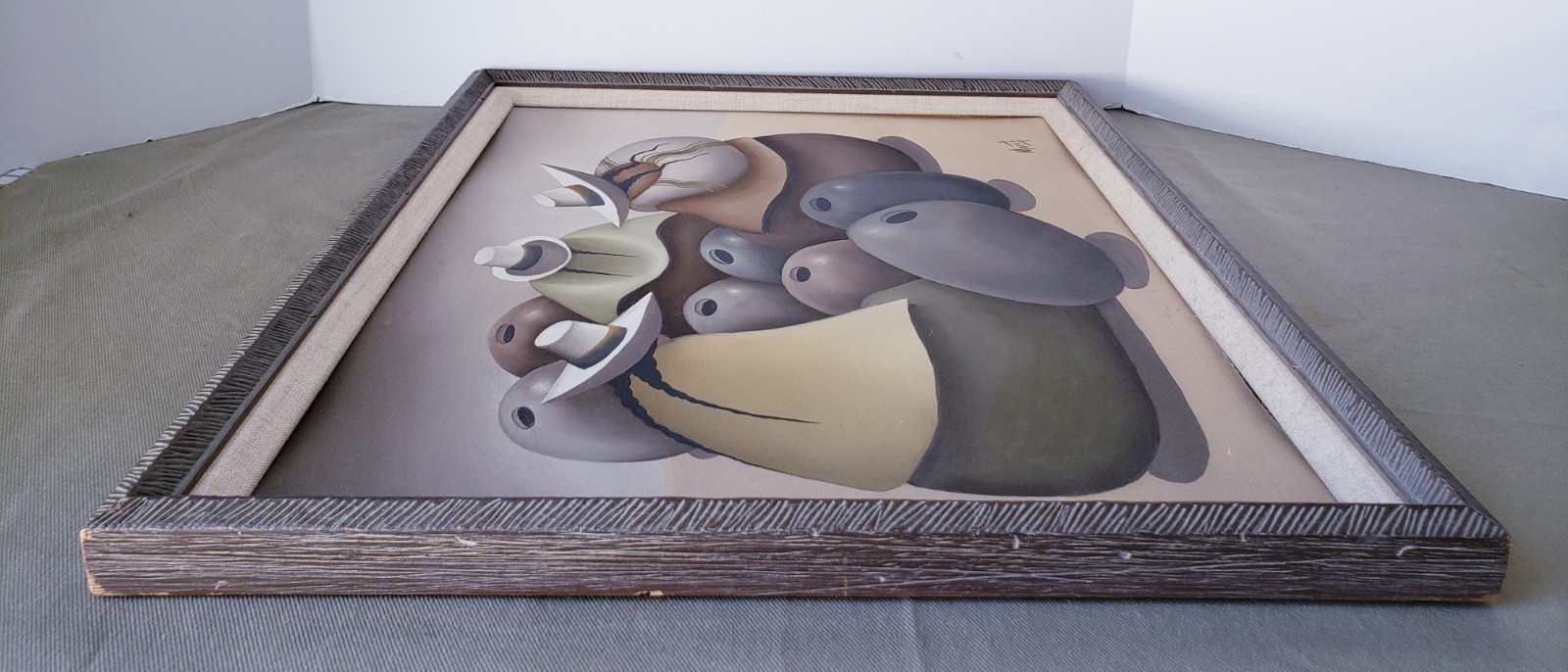 Vintage D’Morit Oil Painting Signed Framed 20×16 Inch