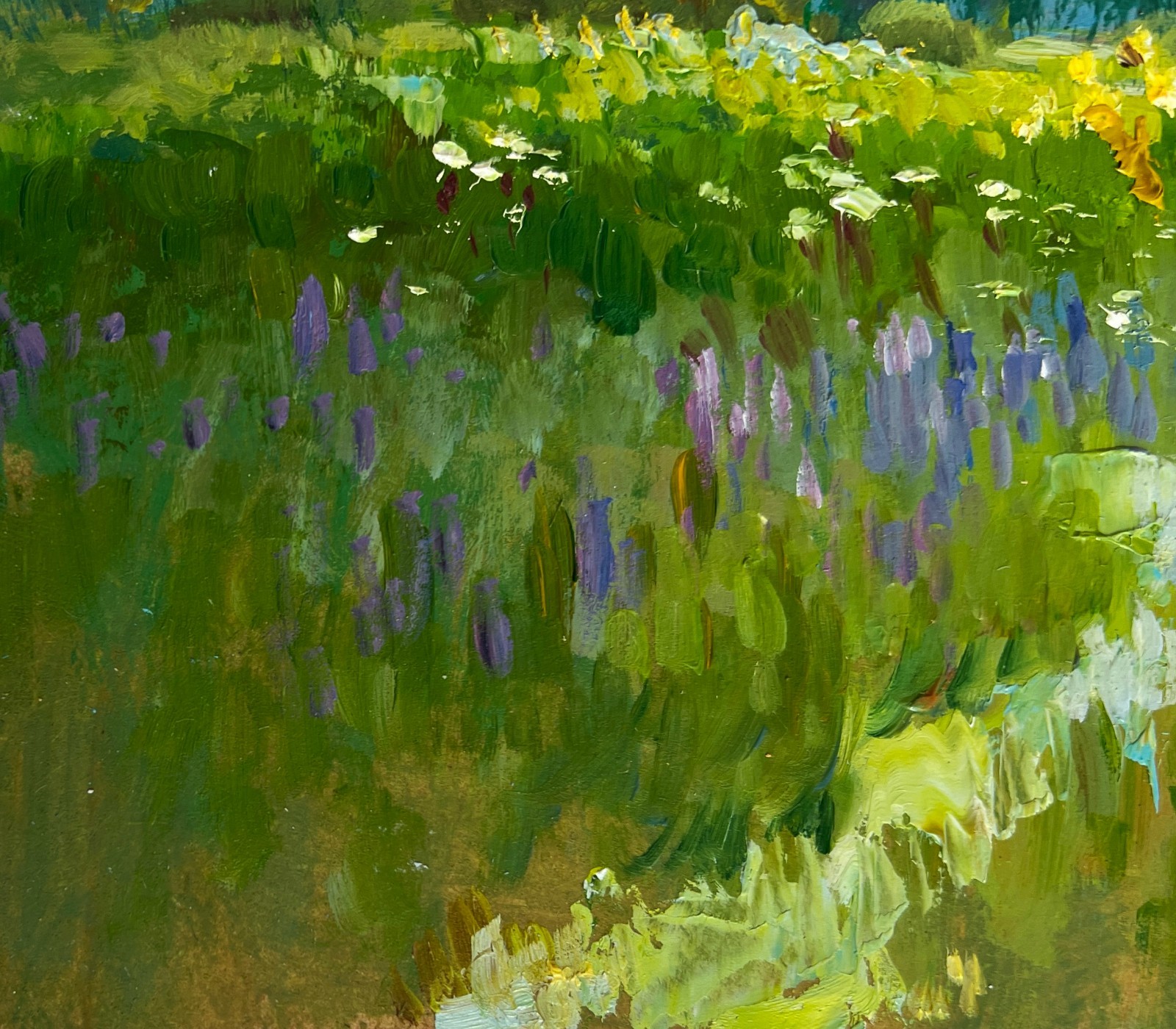 Oil Painting Sunflower Fields Y. Suprunchuk Unframed Original nAAA4439