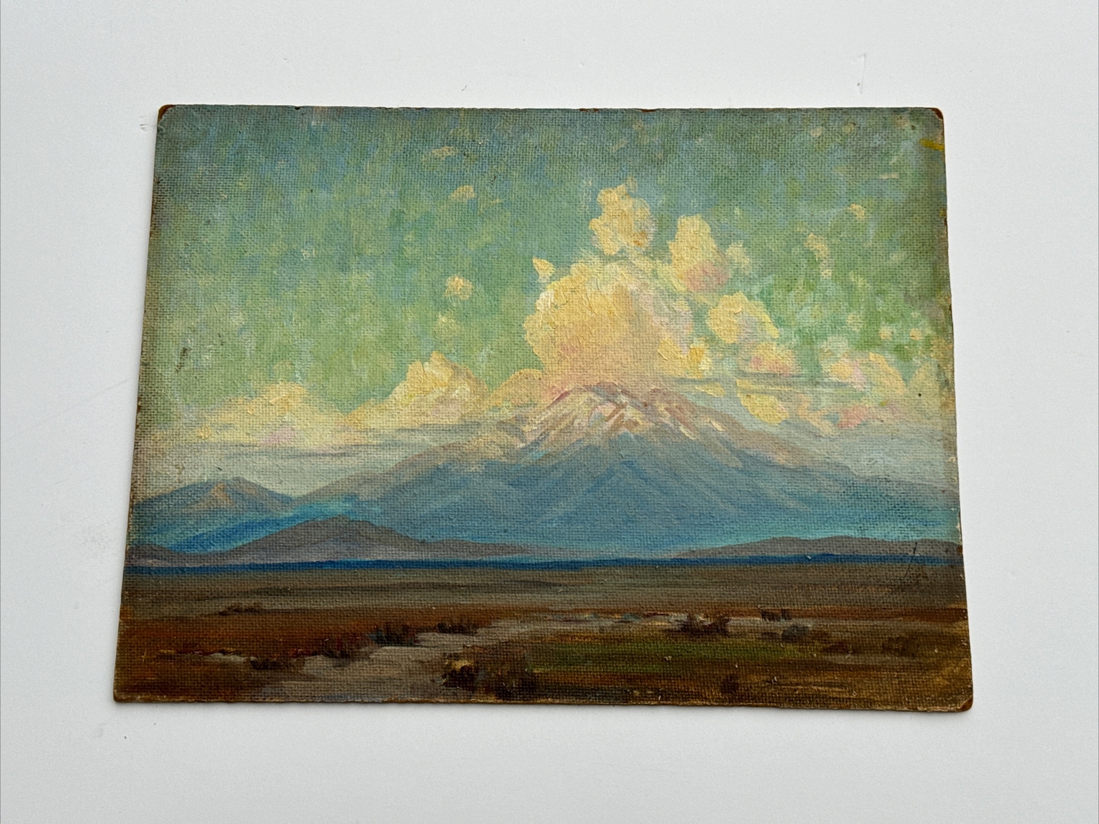 ANTIQUE AMERICAN IMPRESSIONIST PAINTING 1930’S MYSTERY ARTIST PLEIN AIR OLD